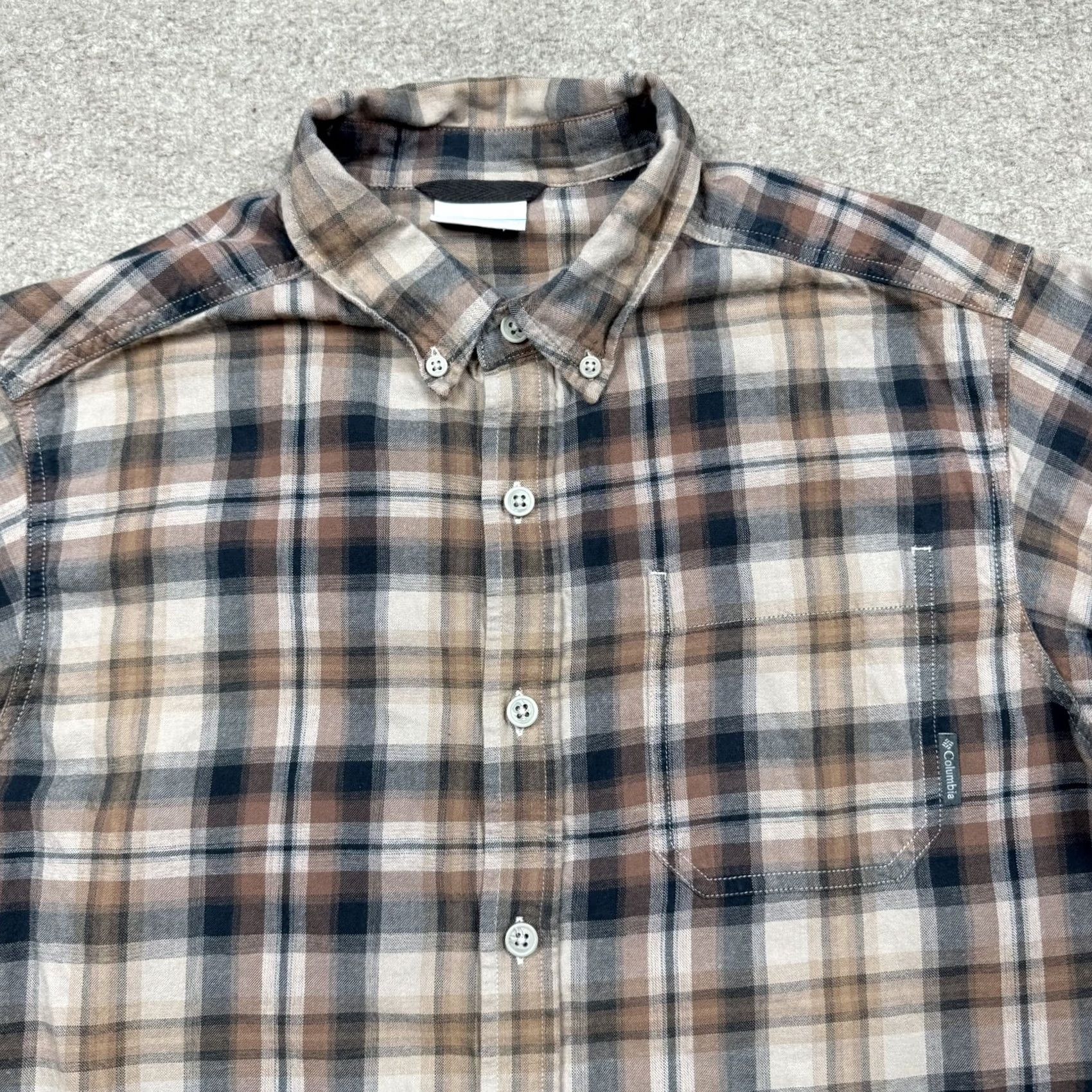 Vintage Columbia Shirt Mens M Brown Men Size Button Plaid Long Sleeve Outdoor Camp Hunt Size US M / EU 48-50 / 2 - 3 Thumbnail