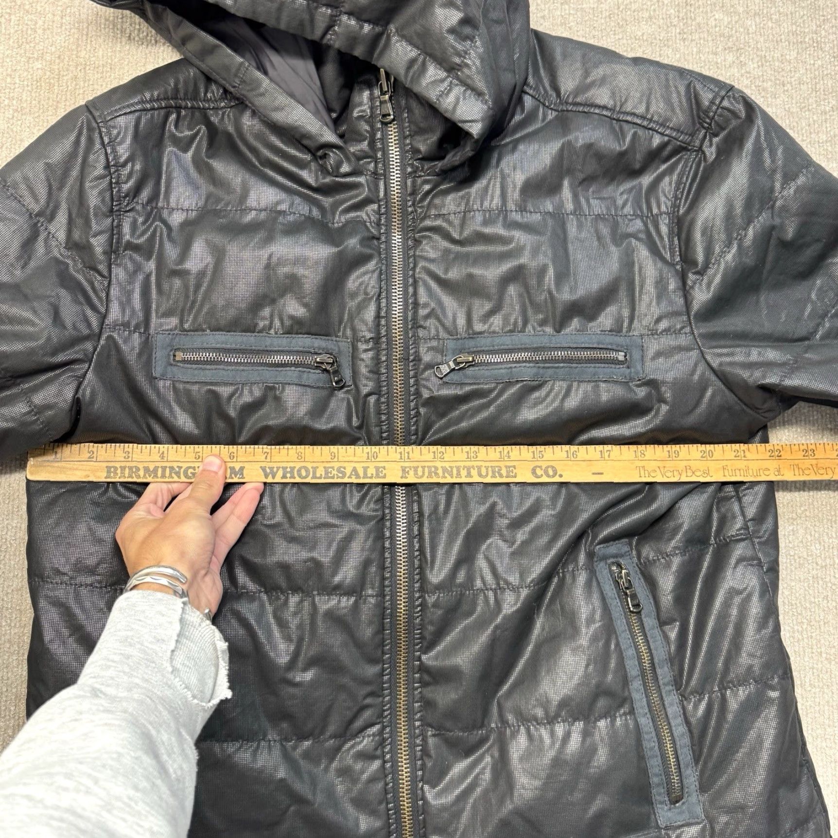 John Varvatos VINTAGE John Varvatos Star USA Mens L Quilted Puffer Hooded Jacket Full Zip Size US L / EU 52-54 / 3 - 4 Thumbnail