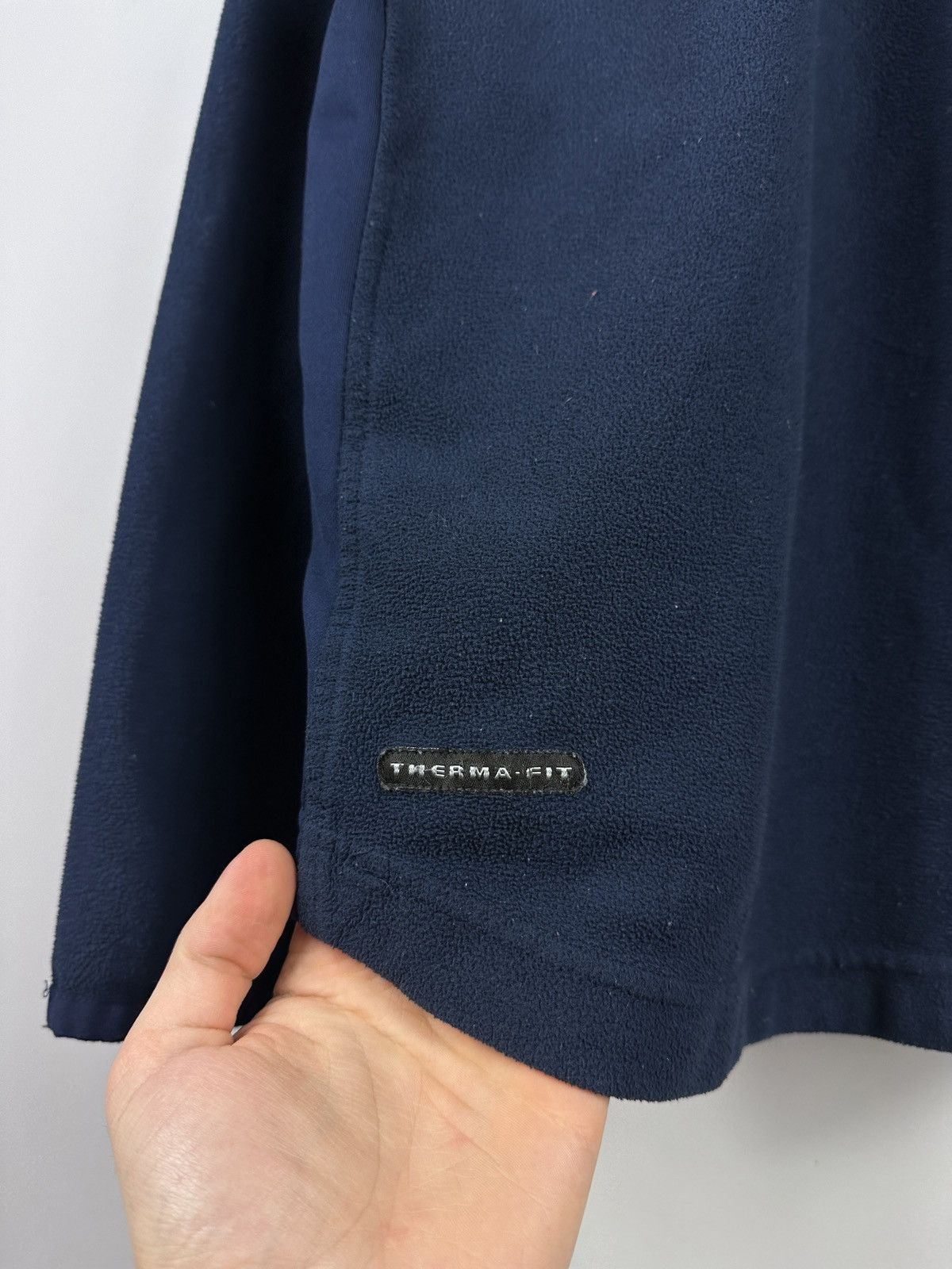 Nike × Vintage Vintage Y2K Nike Therma-Fit Swoosh Logo Fleece Size US M / EU 48-50 / 2 - 14 Thumbnail