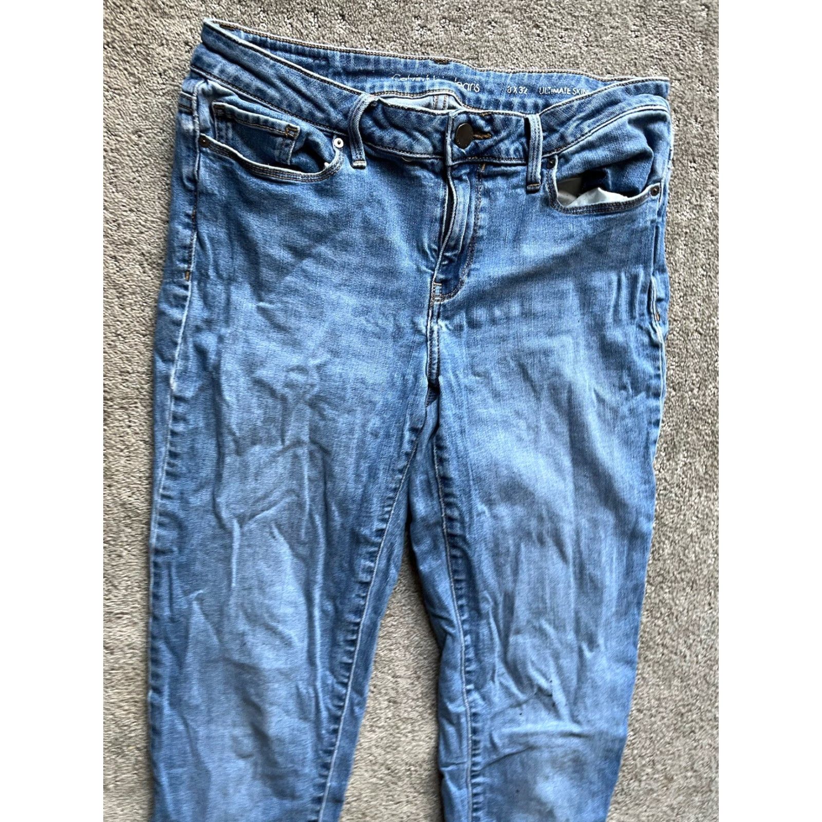 Calvin Klein Calvin Klein Women Jeans Ultimate Skinny Distressed Medium Wash Blue 8 Regular Size 30" / US 8 / IT 44 - 4 Thumbnail
