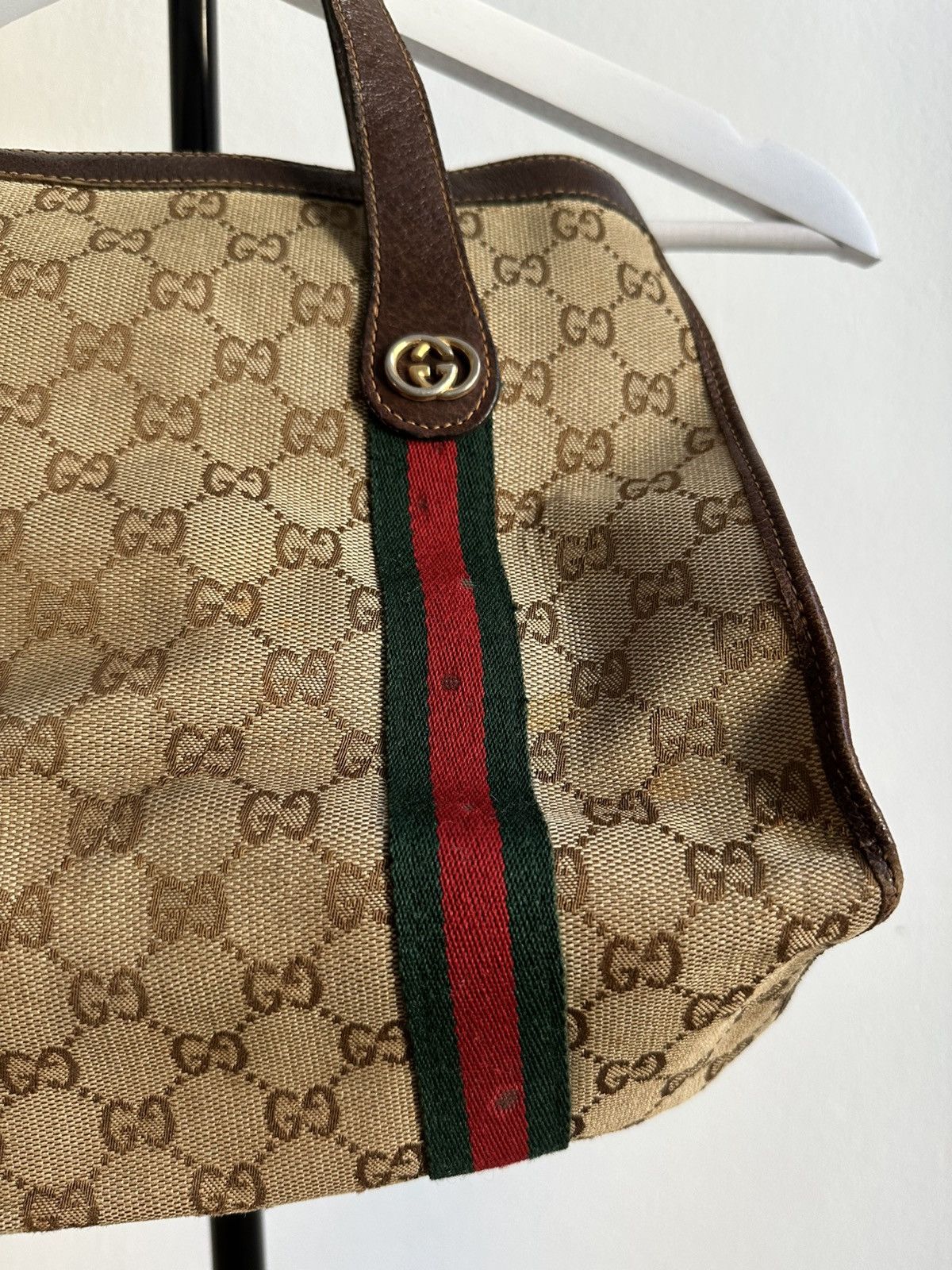 Gucci Gucci Vintage 70s-80s Rare Monogramme GG Archive Leather Bag Size ONE SIZE - 8 Thumbnail