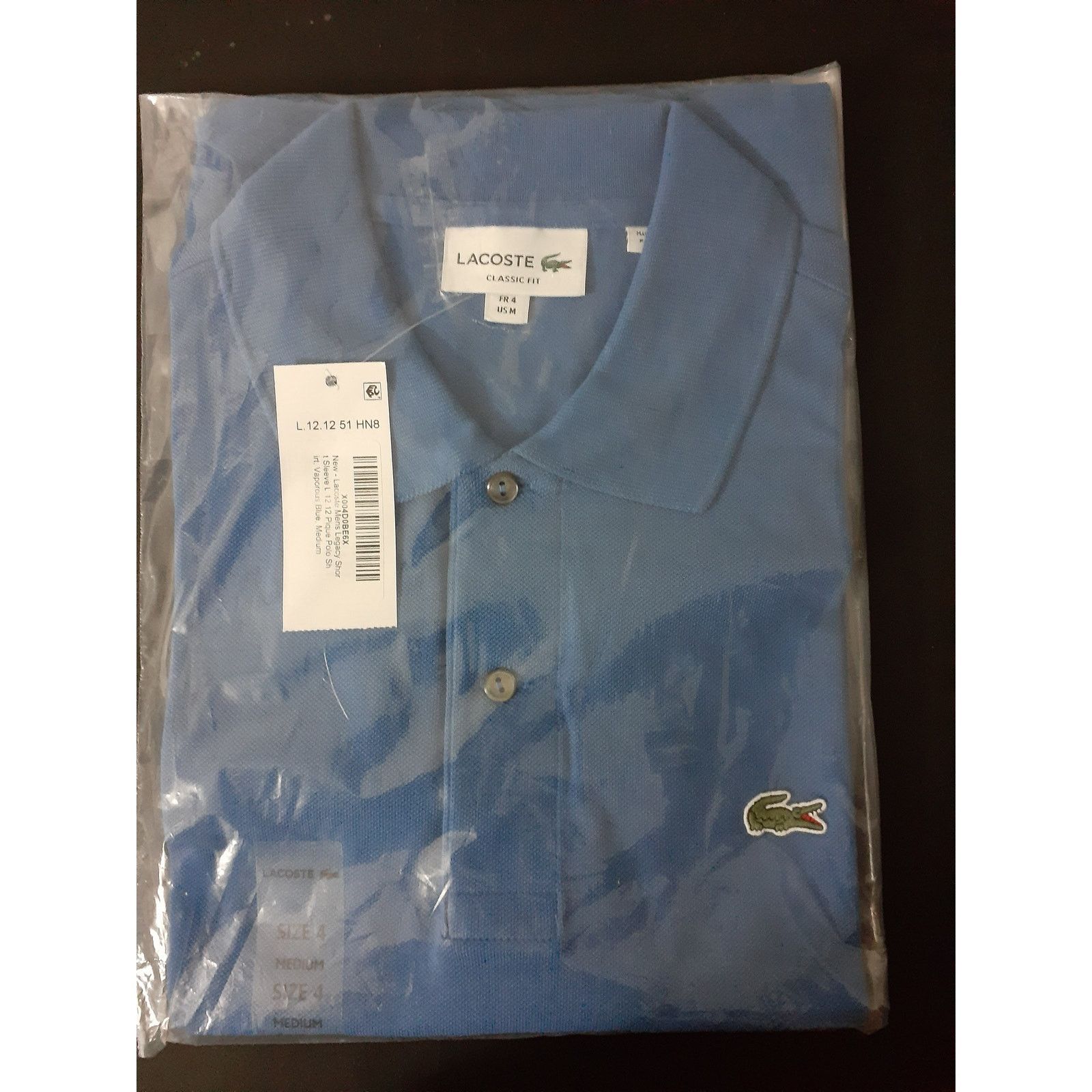 Lacoste Lacoste Mens Legacy Short L.12.12 Pique Polo Shirt Blue M Size US M / EU 48-50 / 2 - 2 Thumbnail