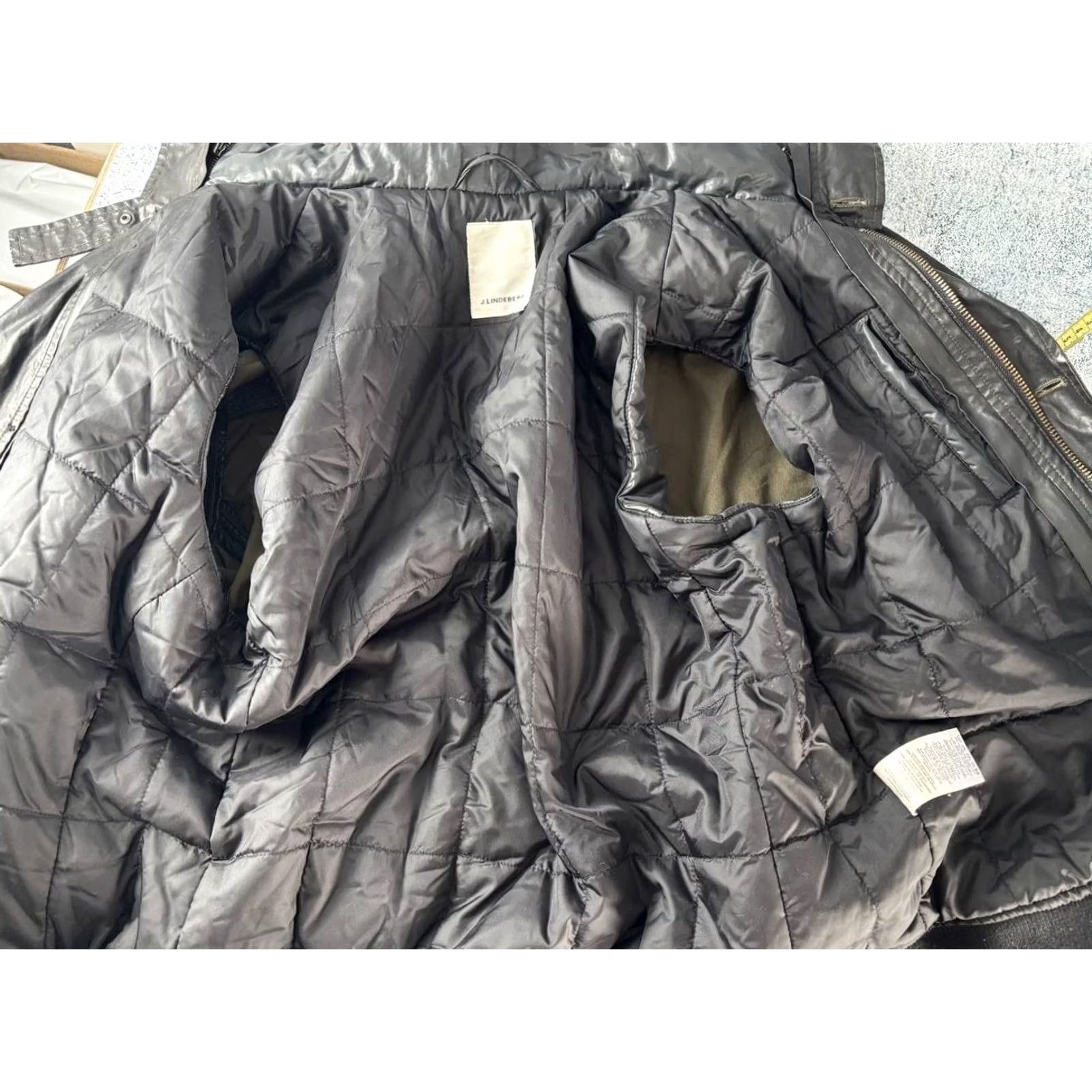 J.Lindeberg J.Lindeberg Trench Jacket Mens XL Black Polyester Full Zip Long Sleeve Regular Fit Size US XL / EU 56 / 4 - 4 Thumbnail