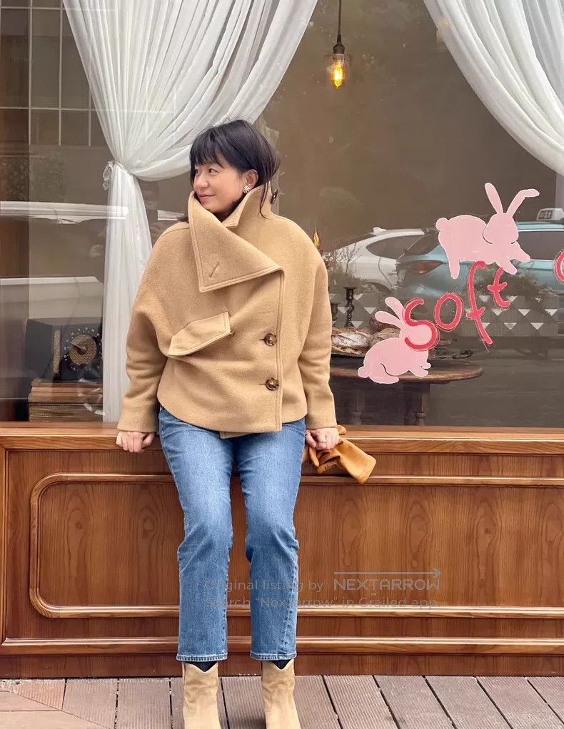 Acne Studios Acne Studios Collar camel wool short coat Size XS / US 0-2 / IT 36-38 - 8 Thumbnail