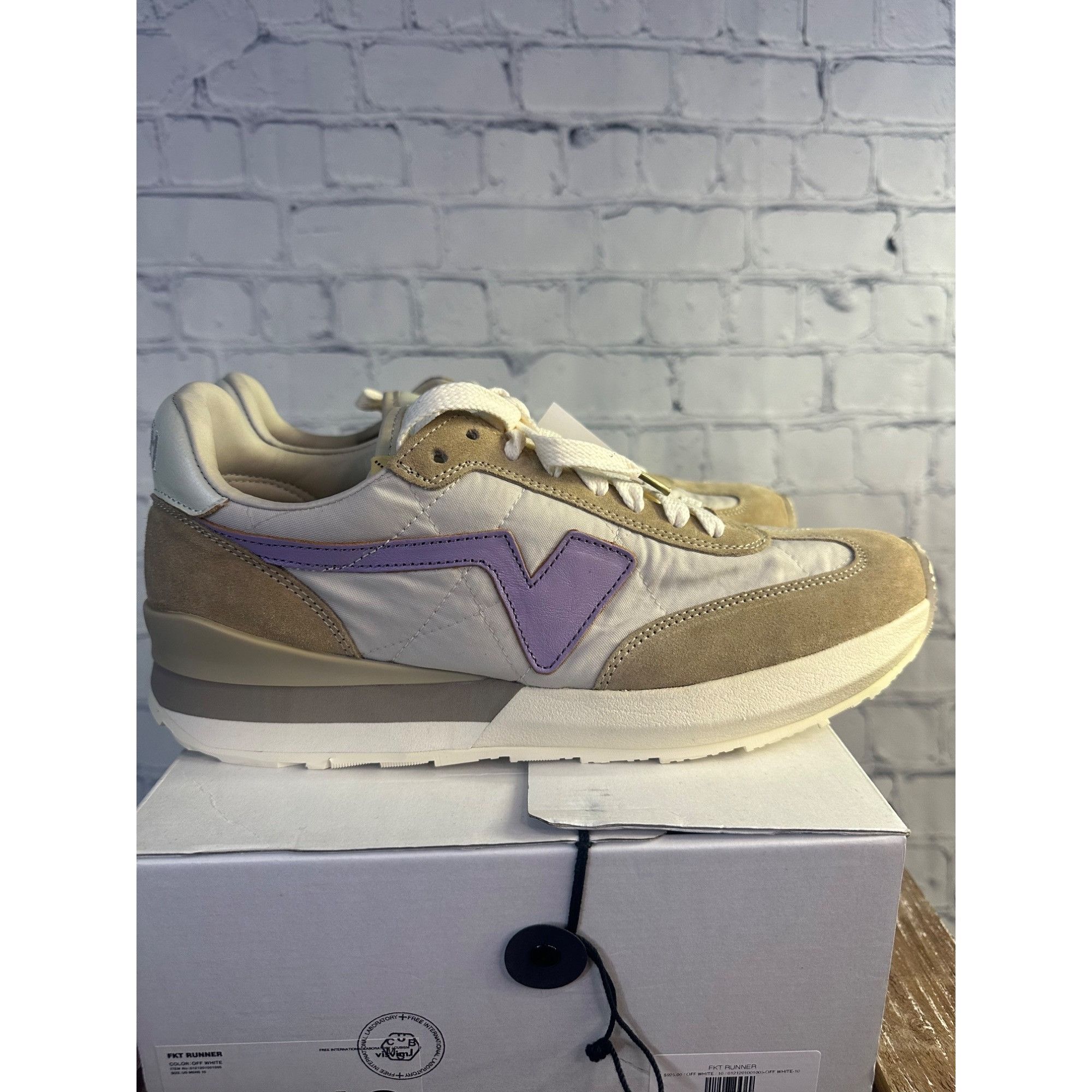 image of Visvim Fkt Runner Shoes in Off White, Men's (Size 12)