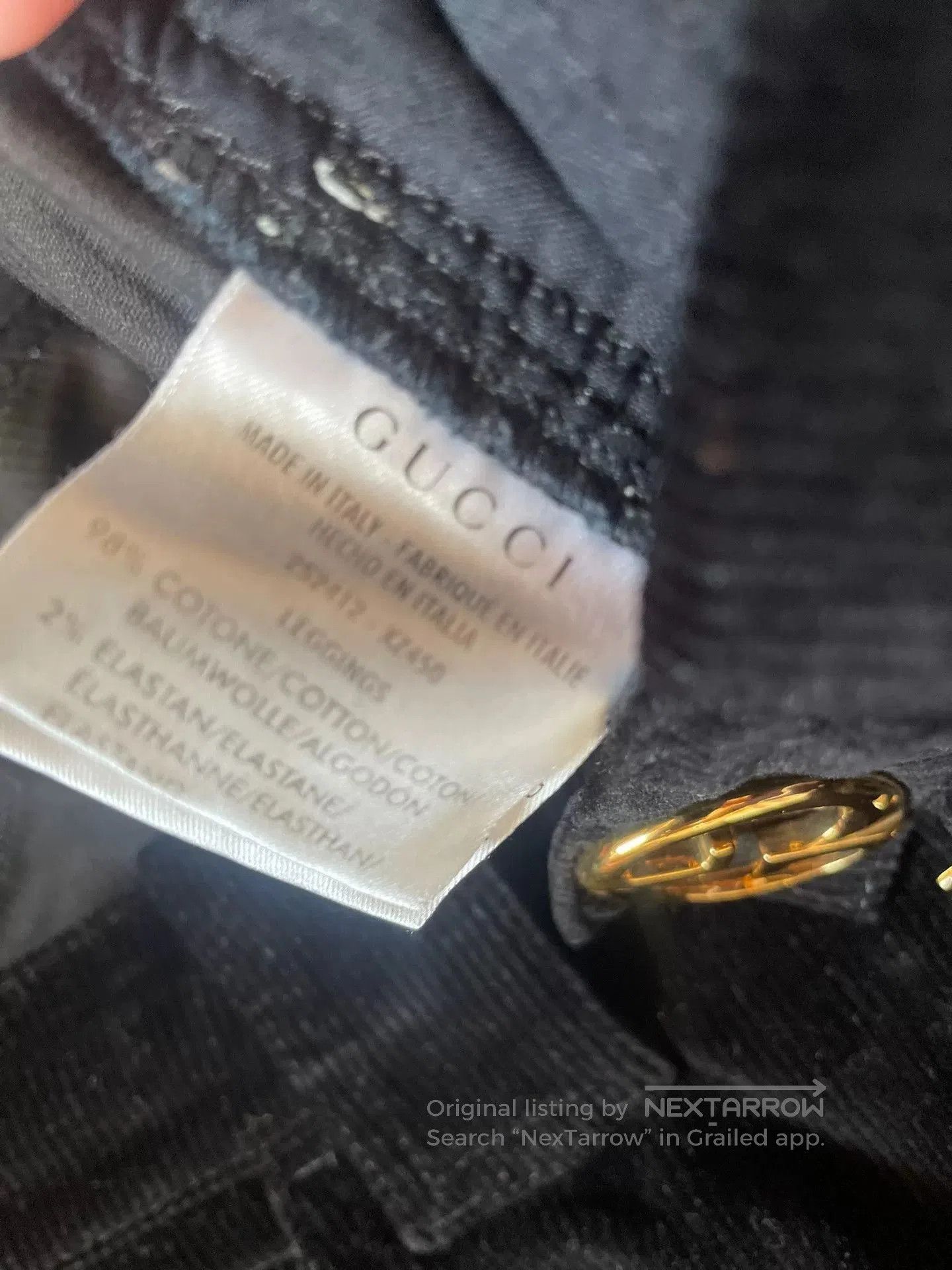 Gucci Gucci Black Corduroy Women's Pants. Size 39" - 6 Thumbnail