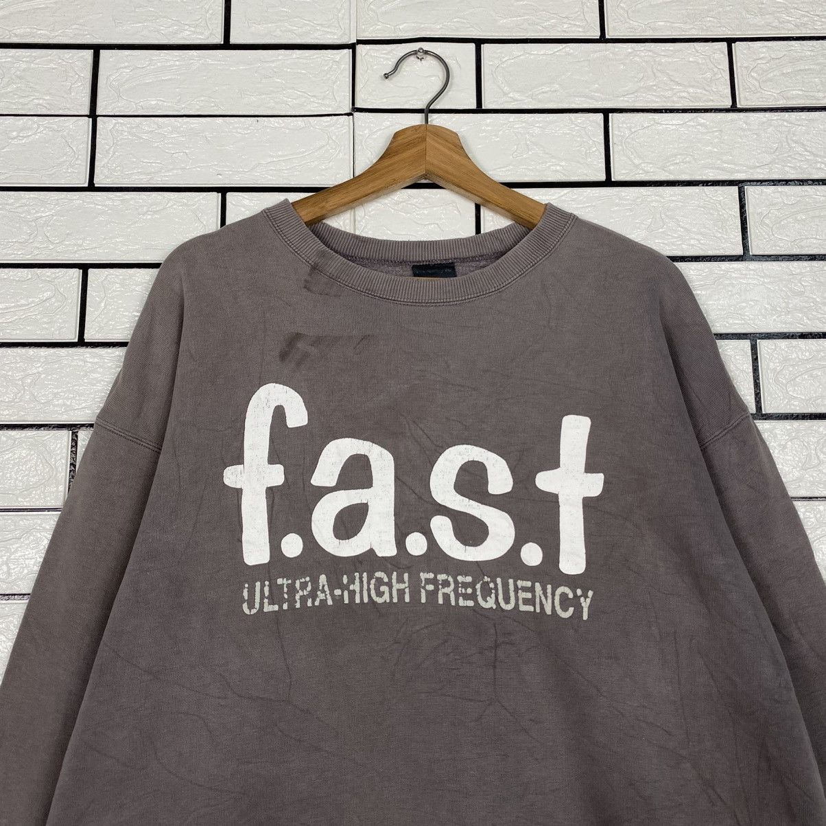 Japanese Brand Real Words Fast Big Logo Sweatshirt Issey Miyake Size US L / EU 52-54 / 3 - 4 Thumbnail