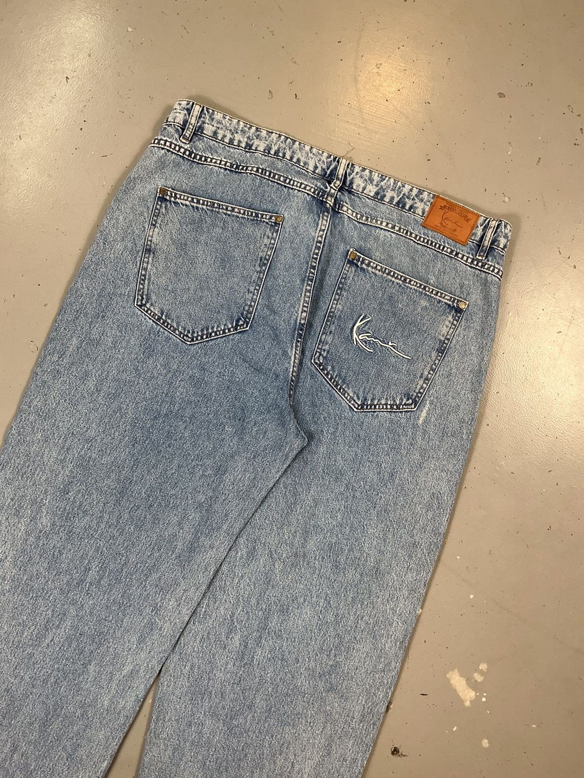 Karl Kani × Vintage Vintage Karl Kani SpellOut embroidered baggy fit denim Size US 42 / EU 58 - 13 Thumbnail