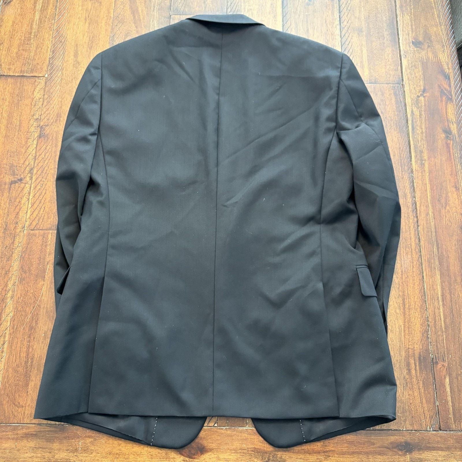 Tommy Hilfiger Tommy Hilfiger Blazer Mens 42S Black Wool Suit Jacket Size 42S - 13 Thumbnail