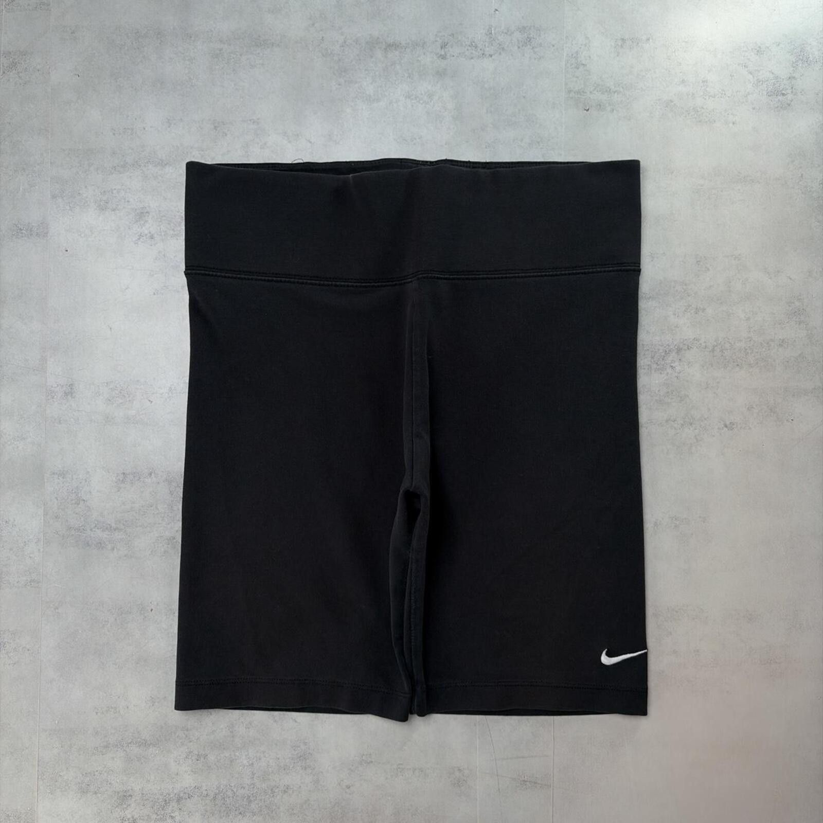 Nike Y2K Black Nike Swoosh Dri Fit Biker Shorts Size US 34 / EU 50 - 1 Thumbnail