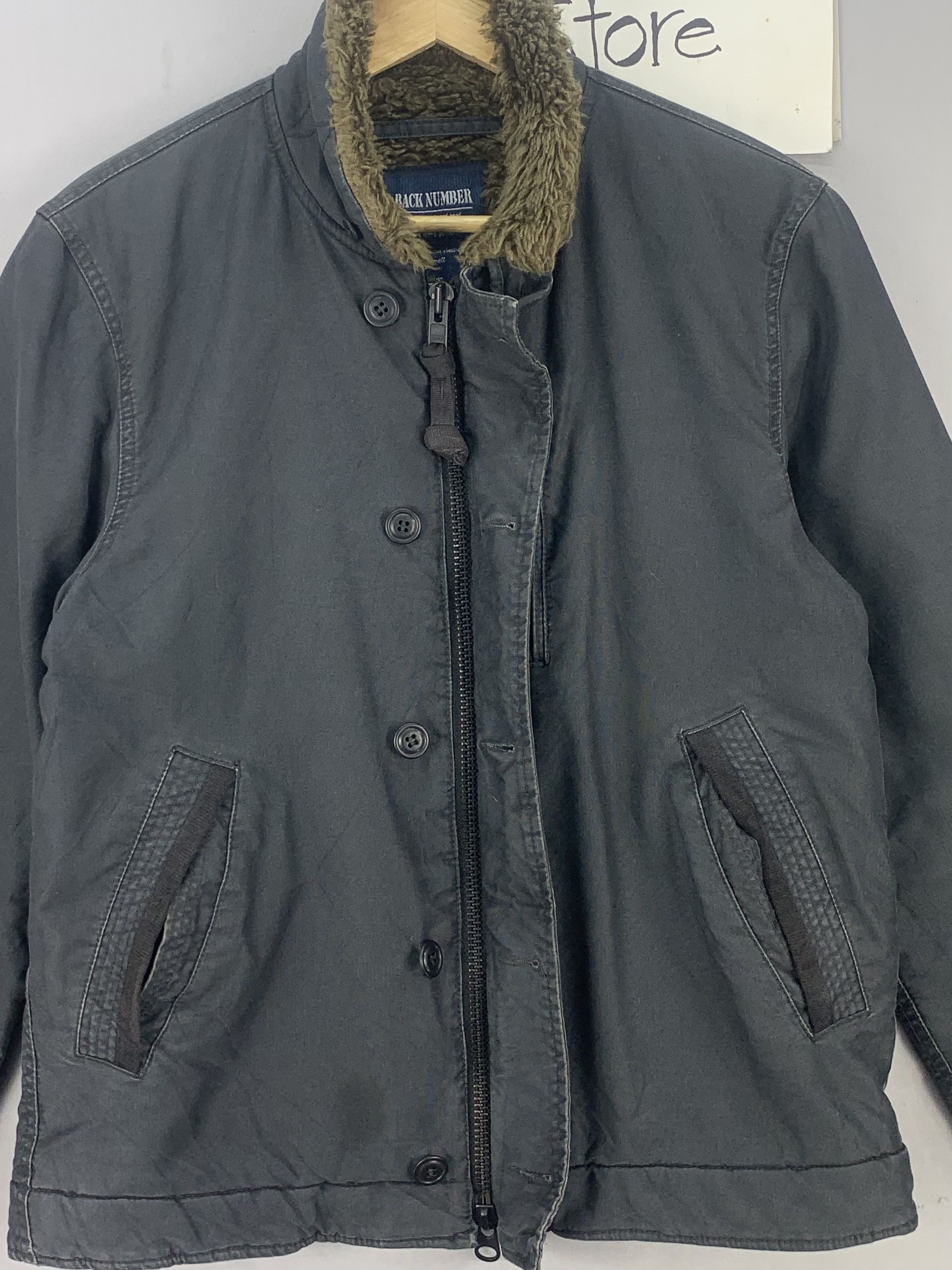 Japanese Brand Vintage Back Number Sherpa Deck Jacket Size US S / EU 44-46 / 1 - 8 Thumbnail
