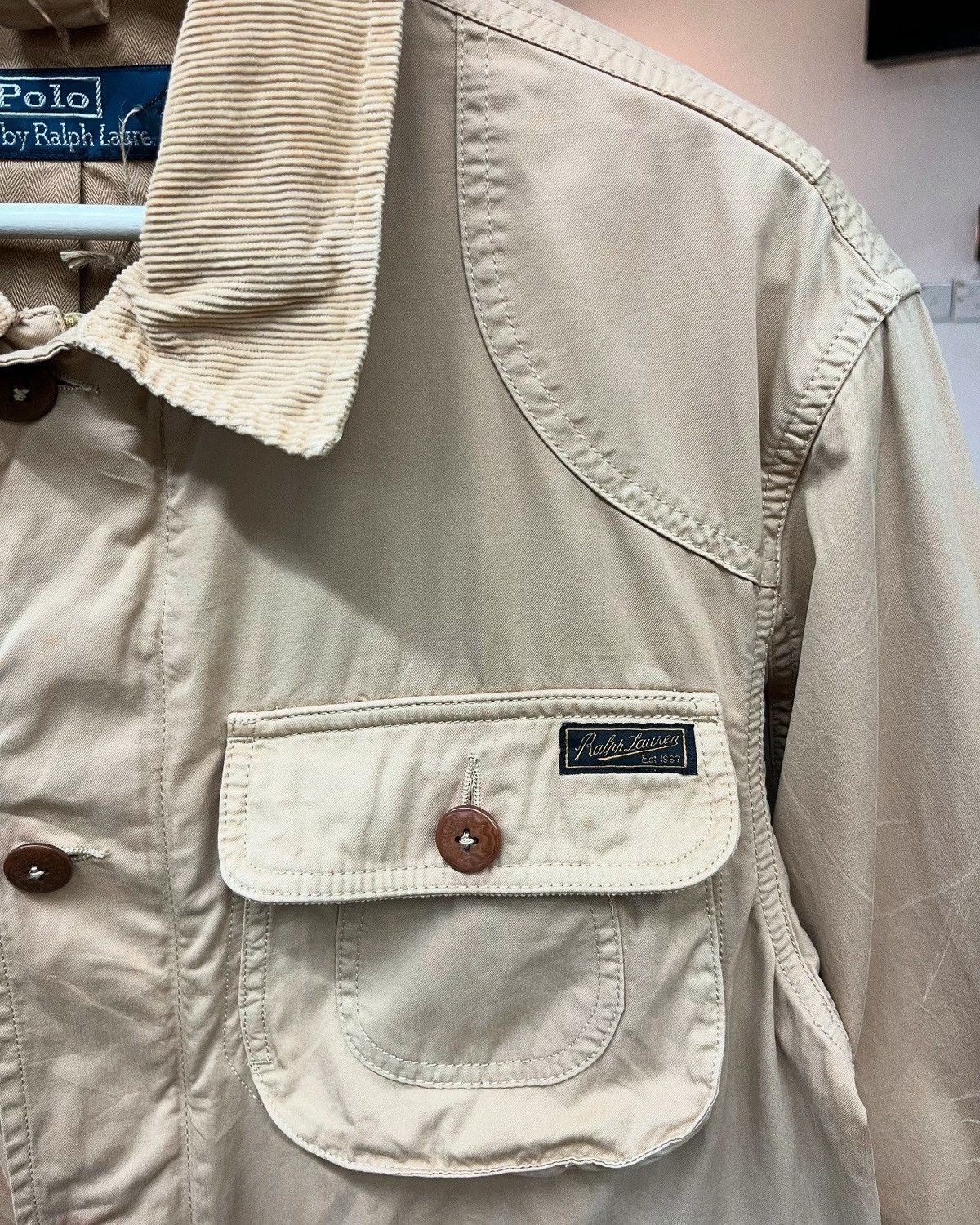 Other VINTAGE 90's POLO RALPH LAUREN HUNTING FIELD JACKET Size US L / EU 52-54 / 3 - 4 Thumbnail