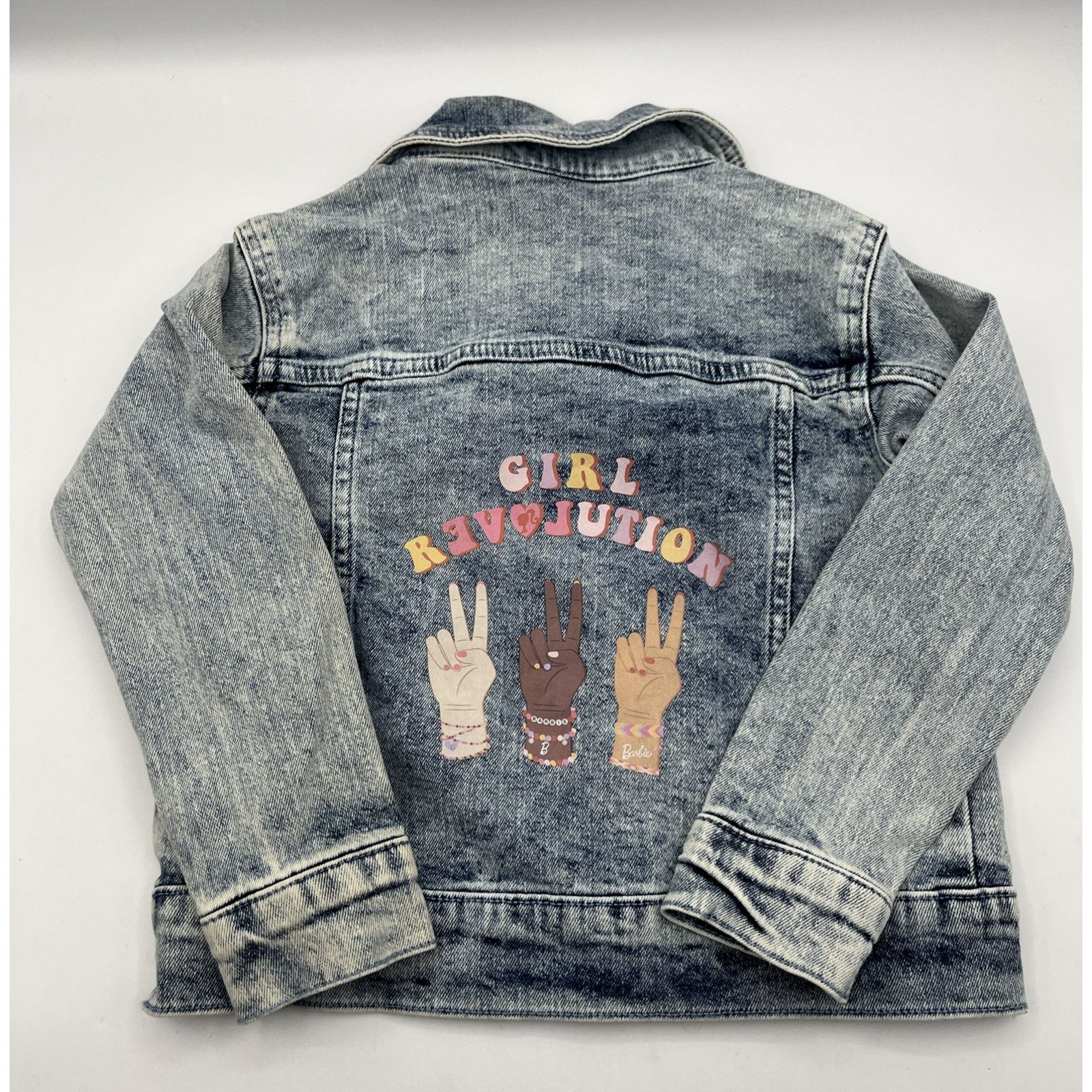 Disney Disney Barbie Girls Blue Graphic Jean Jacket Girl Revolution Size XS / US 0-2 / IT 36-38 - 6 Thumbnail