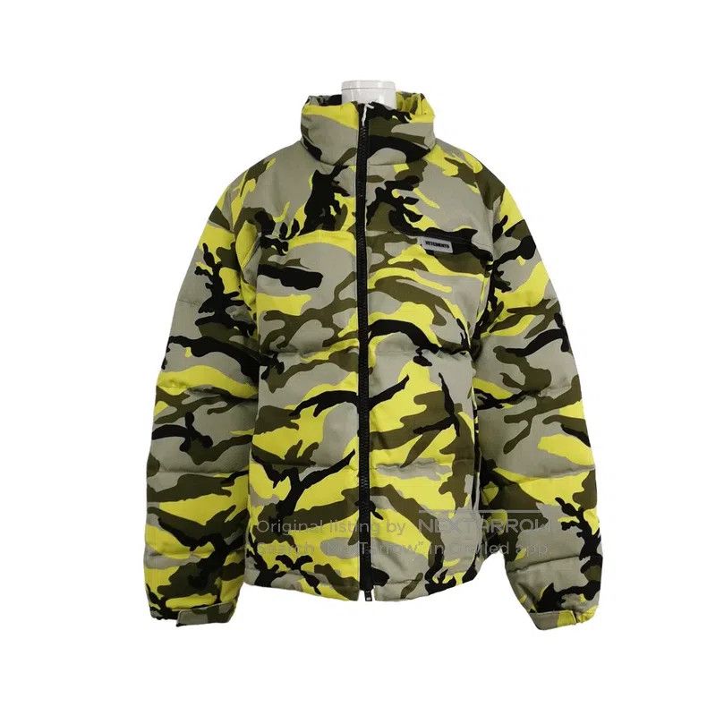 Vetements Pure cotton color-block zipper down jacket size