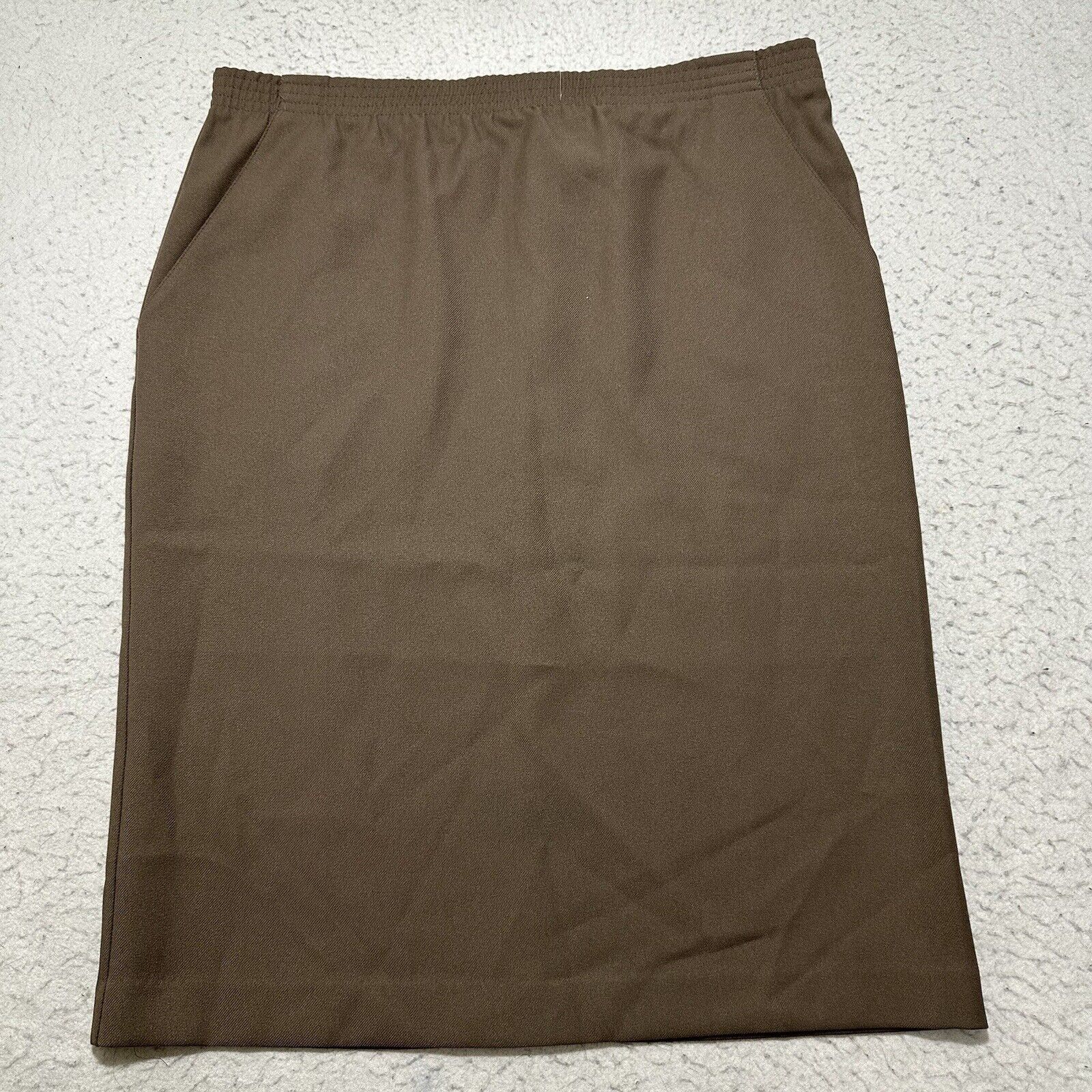Other Vintage Donnkenny 14 Brown Straight Pencil Career Skirt Size 36" / US 14 / IT 50 - 1 Thumbnail