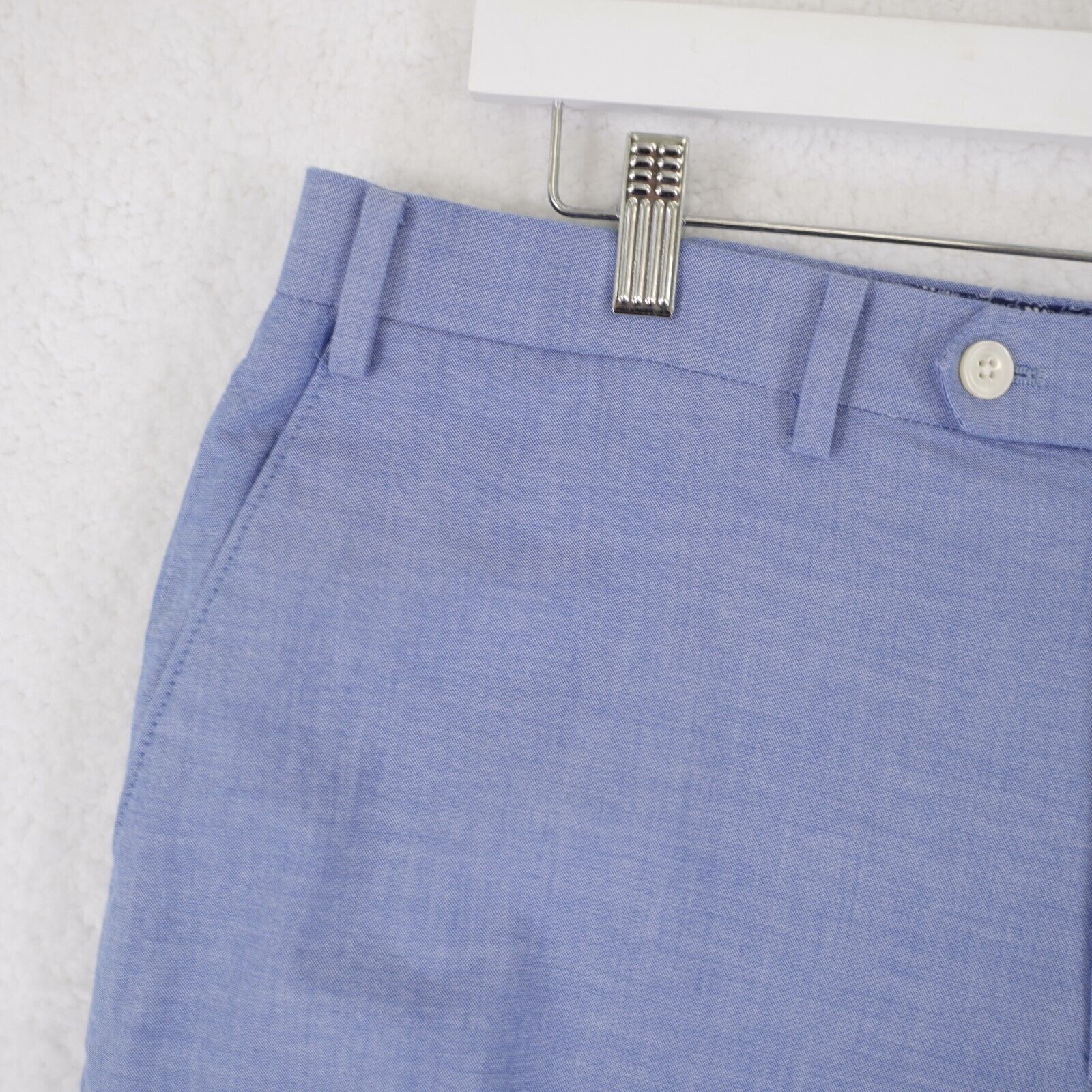 Lauren Ralph Lauren Lauren Ralph Lauren Baby Blue Birdseye Cotton Dress Pants 38 Size 38R - 2 Thumbnail