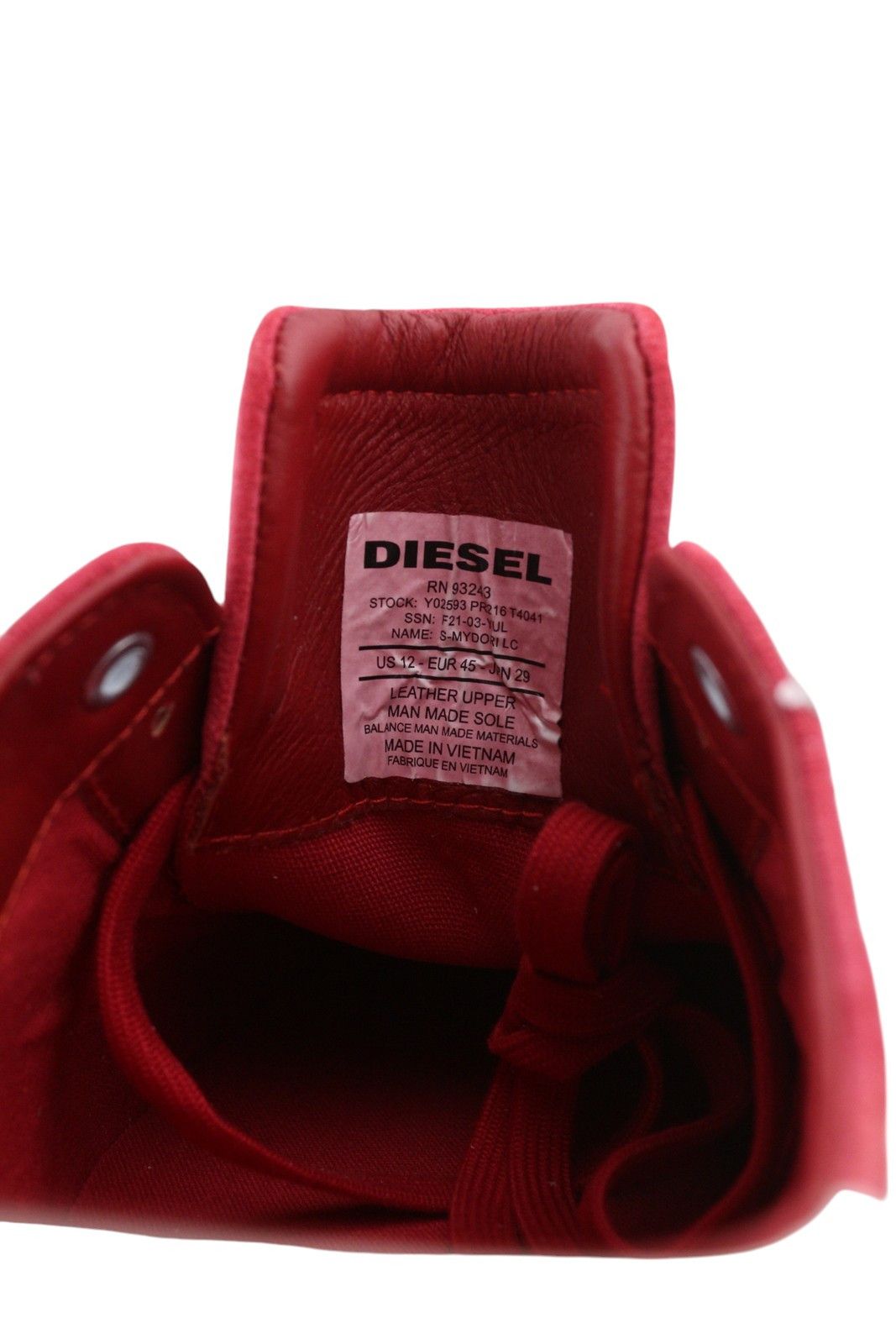 Diesel S-MYDORI LC EU45 Red Suede Leather 41527 Size US 12 / EU 45 - 9 Thumbnail