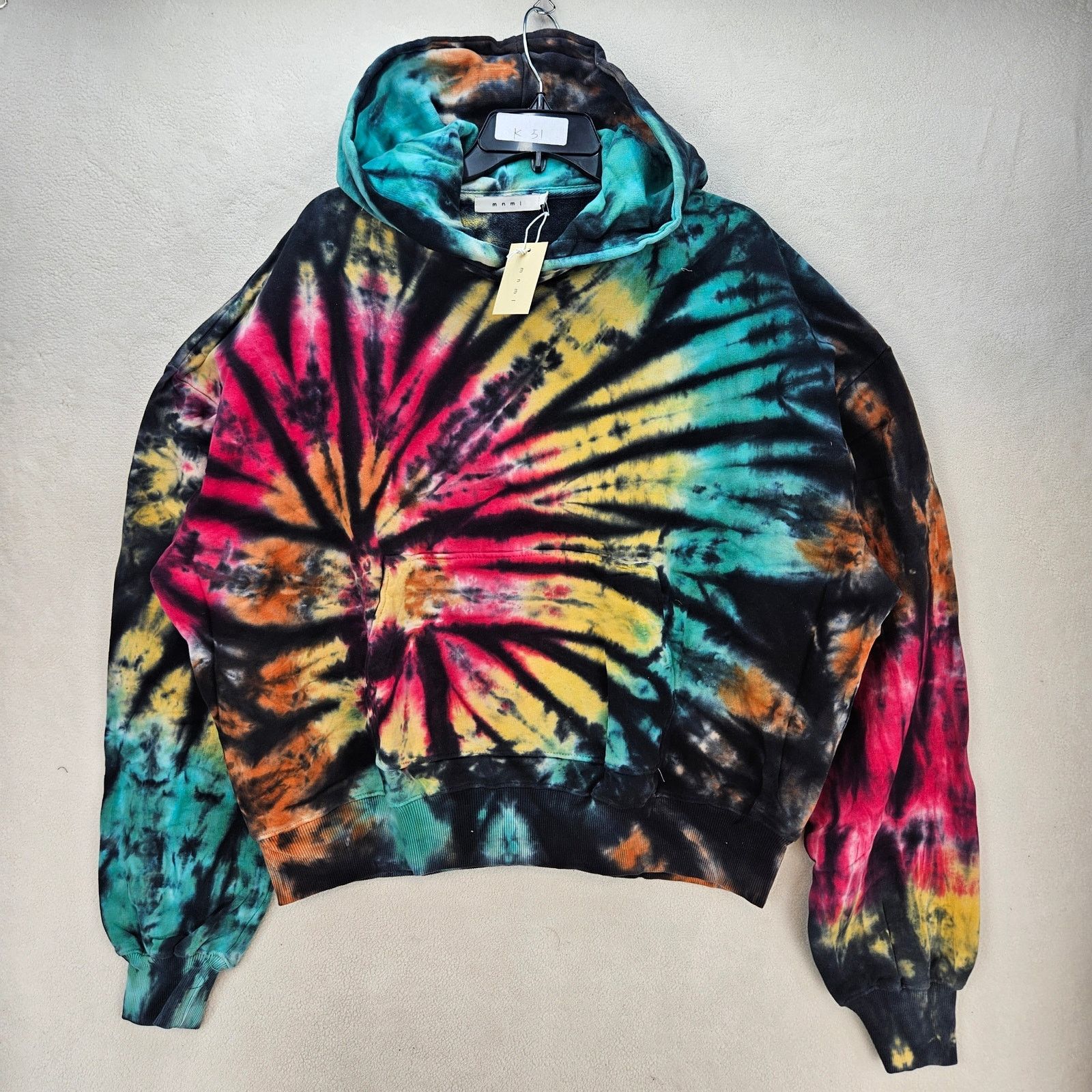 MNML MNML MEN'S MEDIUM REVERSE SPIRAL TIE DYE PULLOVER HOODIE NWT Size US M / EU 48-50 / 2 - 1 Thumbnail