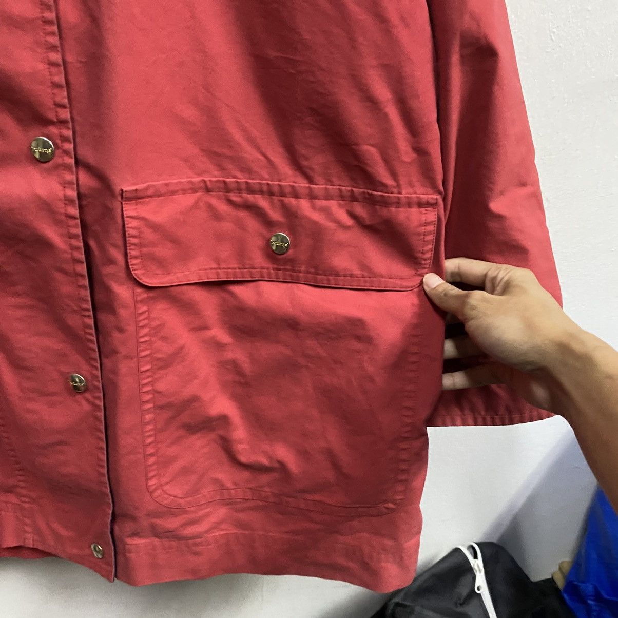 Burberry Rare Vintage Burberrys Prorsum Red Parka Jacket Hooded Size US L / EU 52-54 / 3 - 9 Thumbnail