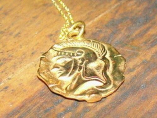 Designer 18kt Gold Vermeil over Silver Greek Coin Charm Necklace Size ONE SIZE - 3 Thumbnail