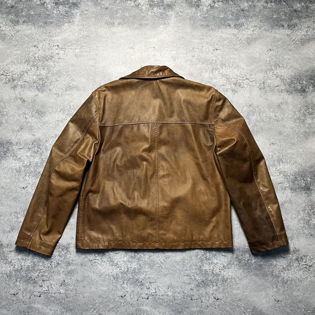 Genuine Leather Vintage Vera Pelle Leather Jacket Italian Y2K Size US XXL / EU 58 / 5 - 18 Thumbnail