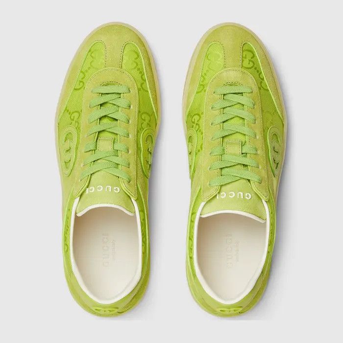 Gucci o1loc1c0326 812656 Women's G75 Sneakers in Acid Green Size US 12 / IT 42 - 5 Thumbnail