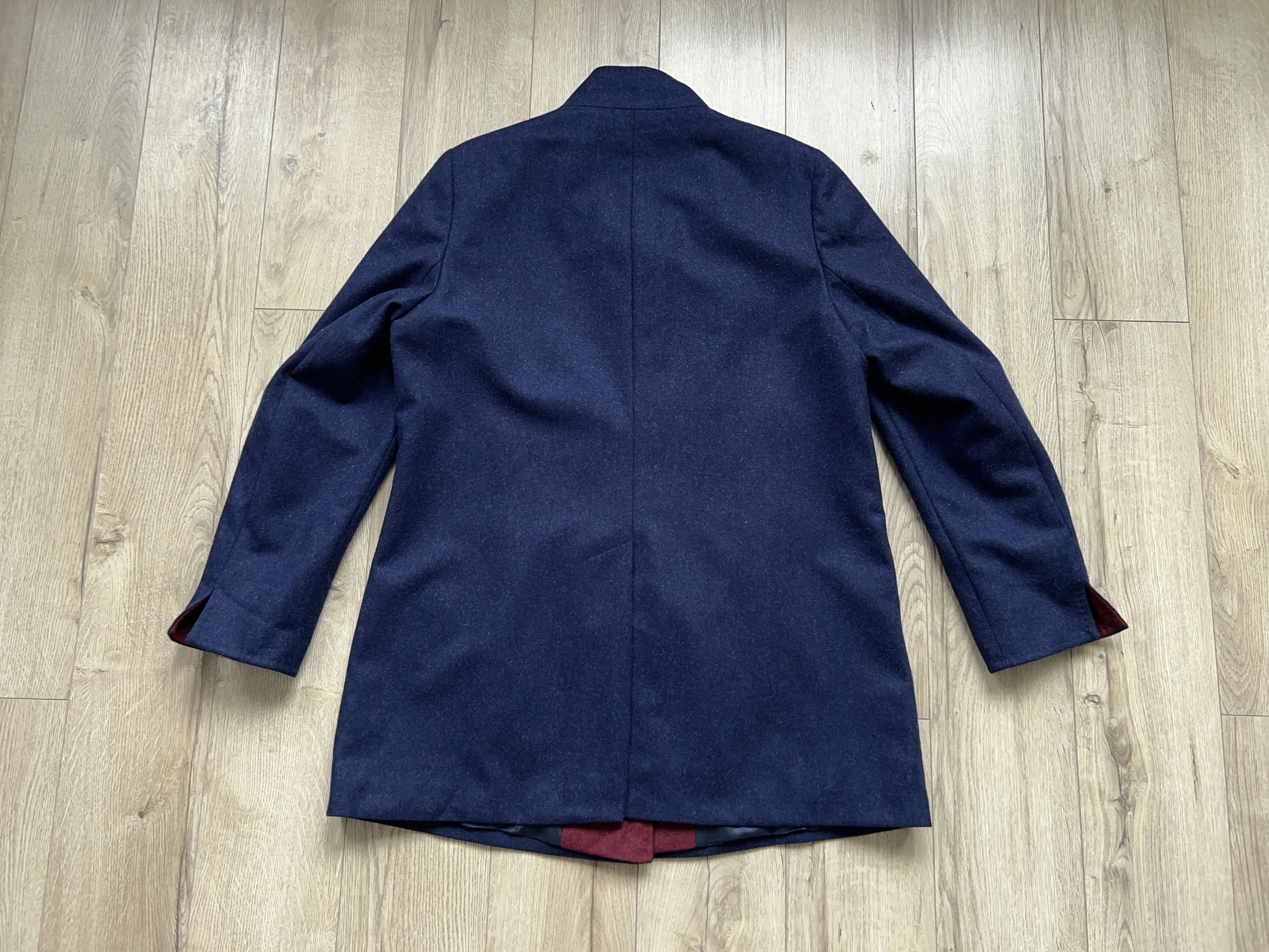 Vintage The House of Bruar Wool Coat Jacket Navy Blue Size US 16 Size XL / US 12-14 / IT 48-50 - 12 Thumbnail