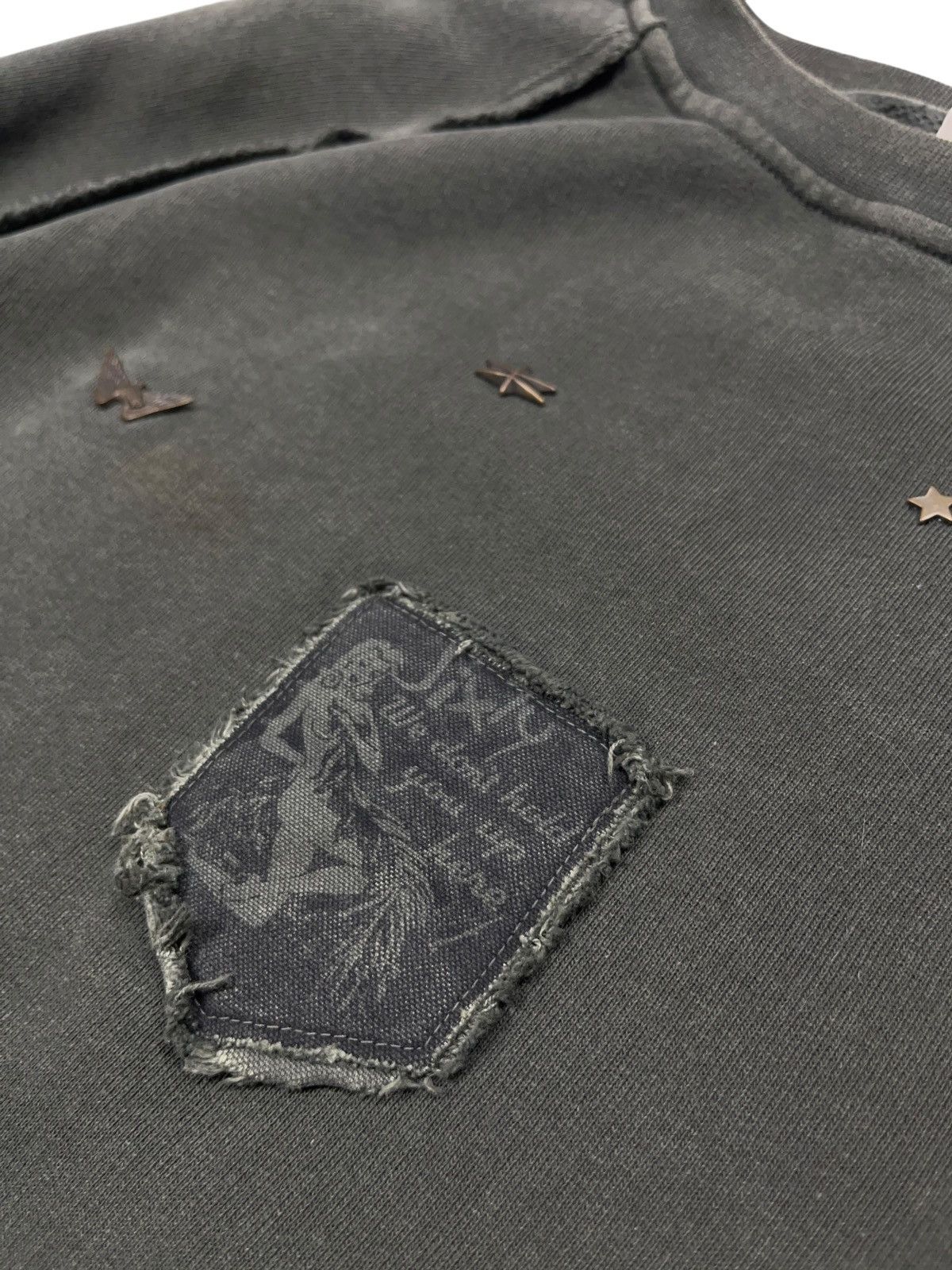 Japanese Brand × Vintage Vintage 90s Miss Sixty Khaki Military Style Sweatshirt Size US M / EU 48-50 / 2 - 5 Thumbnail