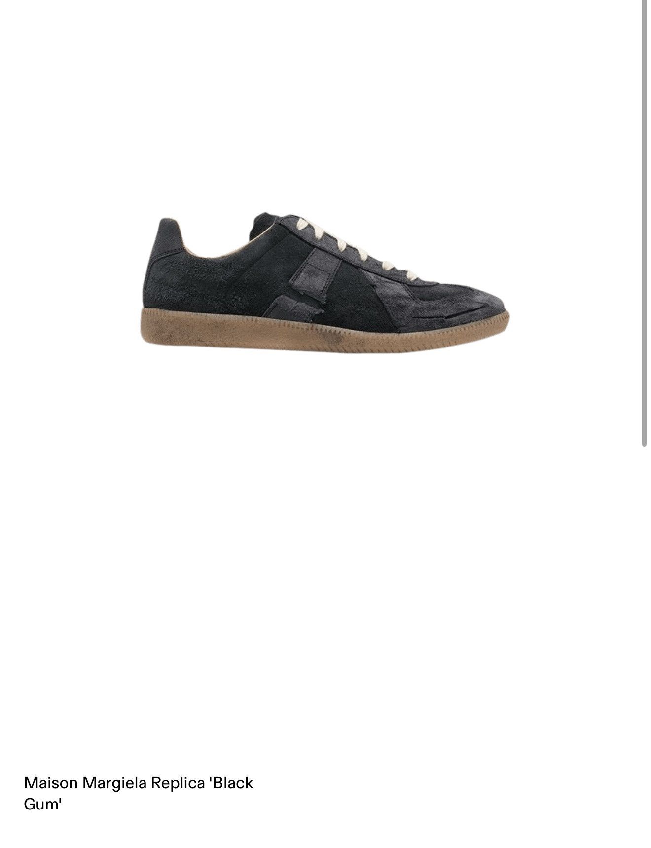 Maison Margiela Pre-distressed Maison Margiela Suede Replica GAT Black Gum Size US 11 / EU 44 - 1 Thumbnail