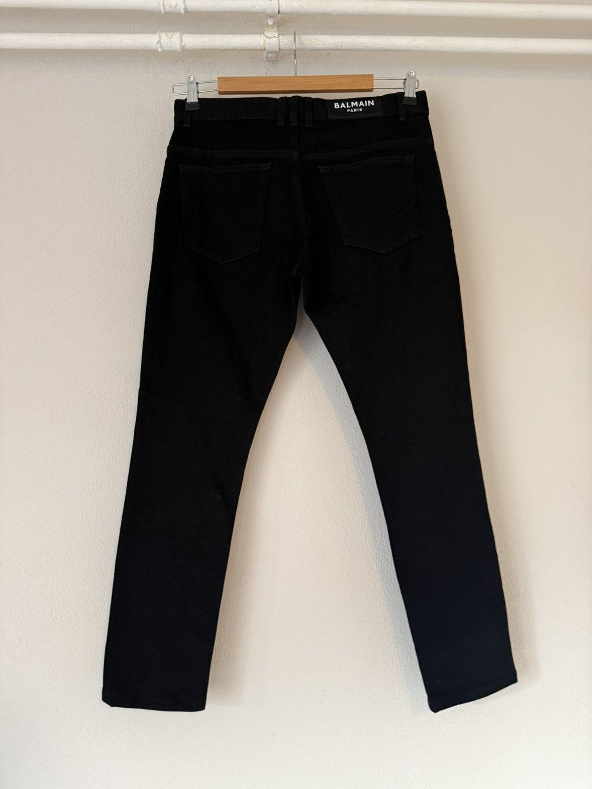 Balmain Balmain Black Distressed Studded Slim Jeans Size 31 Size US 31 - 8 Thumbnail