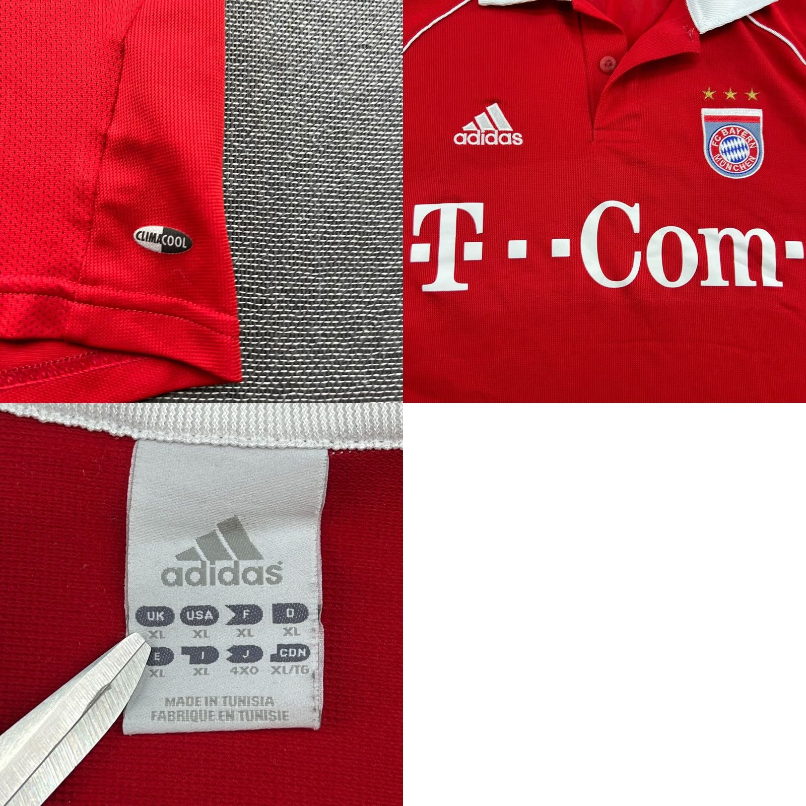 Adidas Bayern Munich 2005 2006 Home Mens XL Adidas Jersey Shirt Shirt Adidas Football Jersey XL Red Mens Size US XL / EU 56 / 4 - 9 Thumbnail
