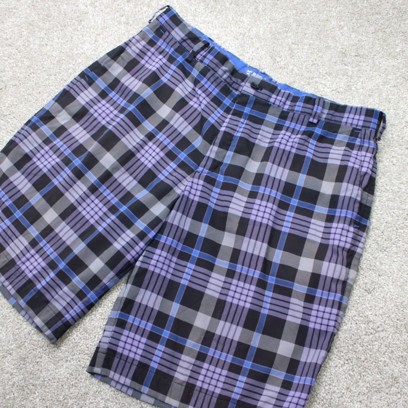 Nike Nike Shorts Mens 36 Bermuda Golf Dri-Fit Stretch Flat Front Purple Blue Size US 36 / EU 52 - 2 Thumbnail