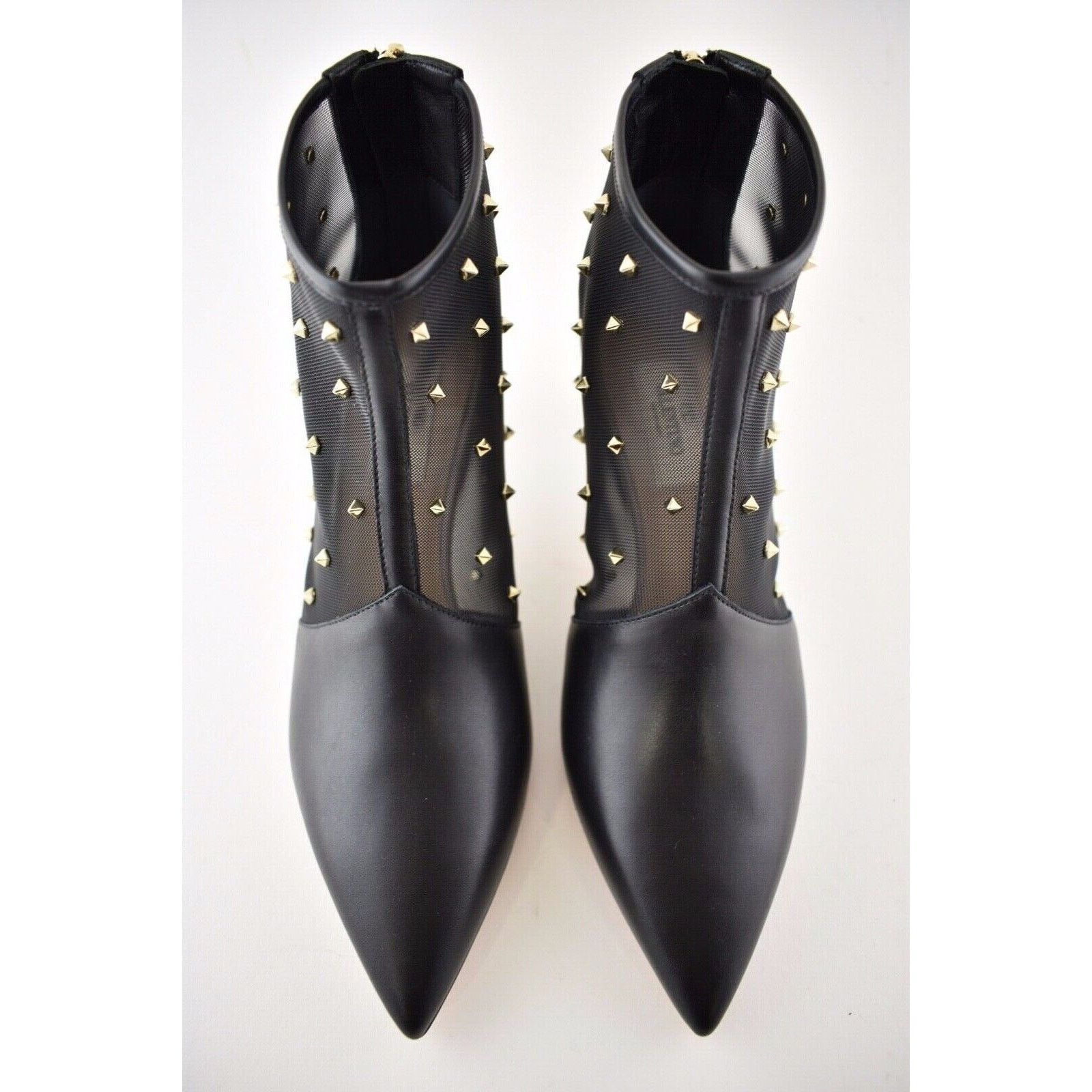 Valentino Valentino Rockstud Shining Mesh Black Leather Stud Kitten Size US 6 / IT 36 - 7 Thumbnail
