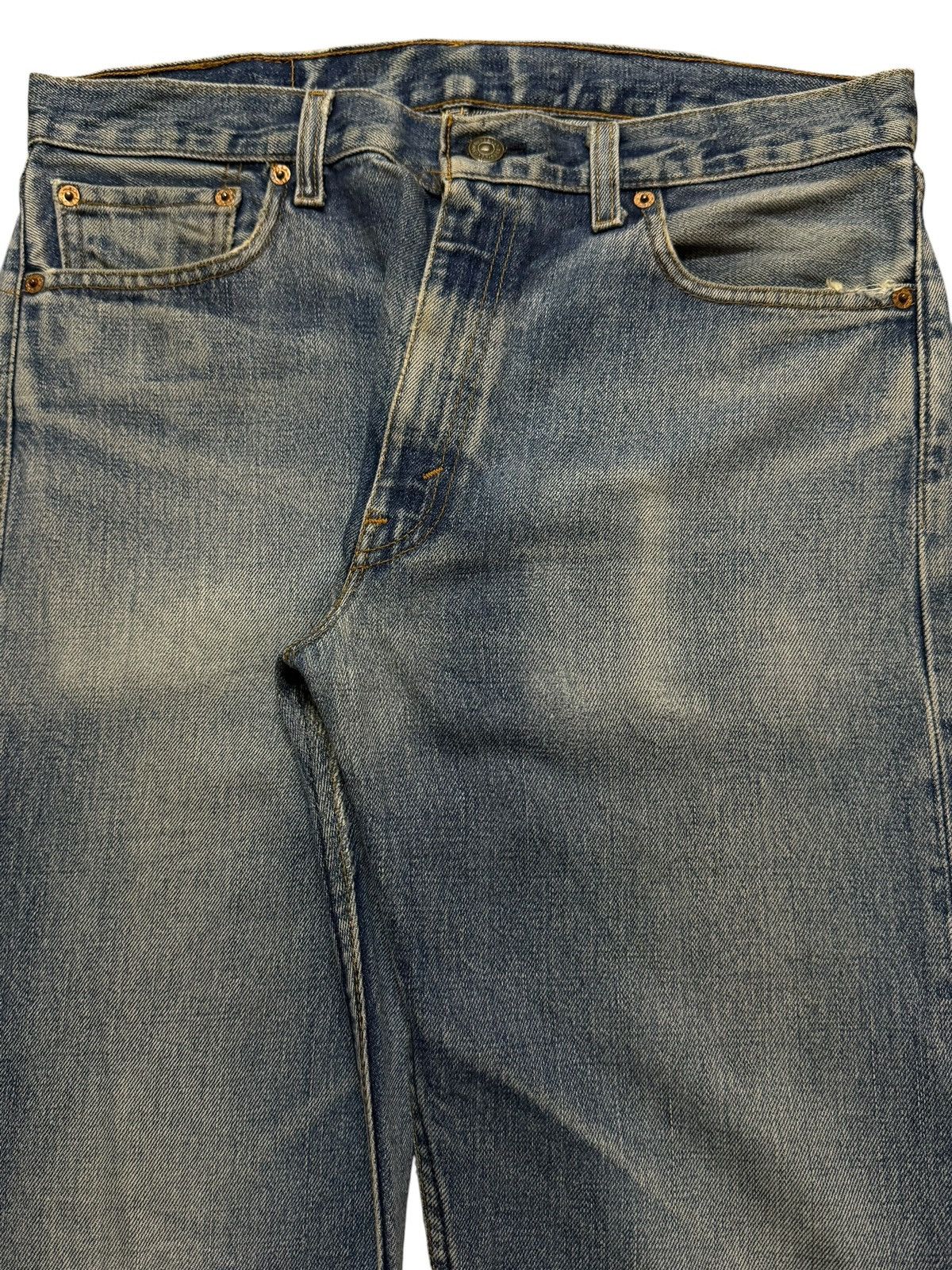 Levi's Vintage 90s Levis 505 Blue Faded Wash Distress Straight Leg Size US 32 / EU 48 - 3 Thumbnail