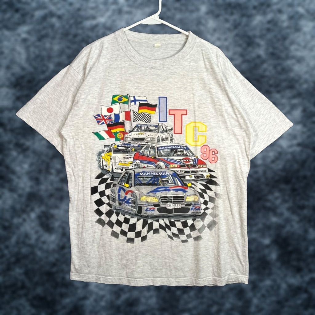 Vintage VINTAGE 90s DTM Racing T-Shirt Adult XL Gray Mens Size US XL / EU 56 / 4 - 1 Thumbnail