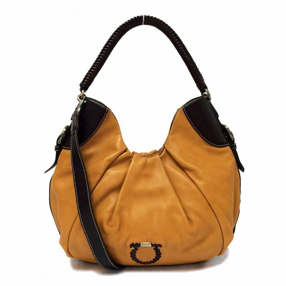 Salvatore Ferragamo Salvatore Ferrgamo Whip Stitched Tan Leather Satchel Size ONE SIZE - 1 Thumbnail