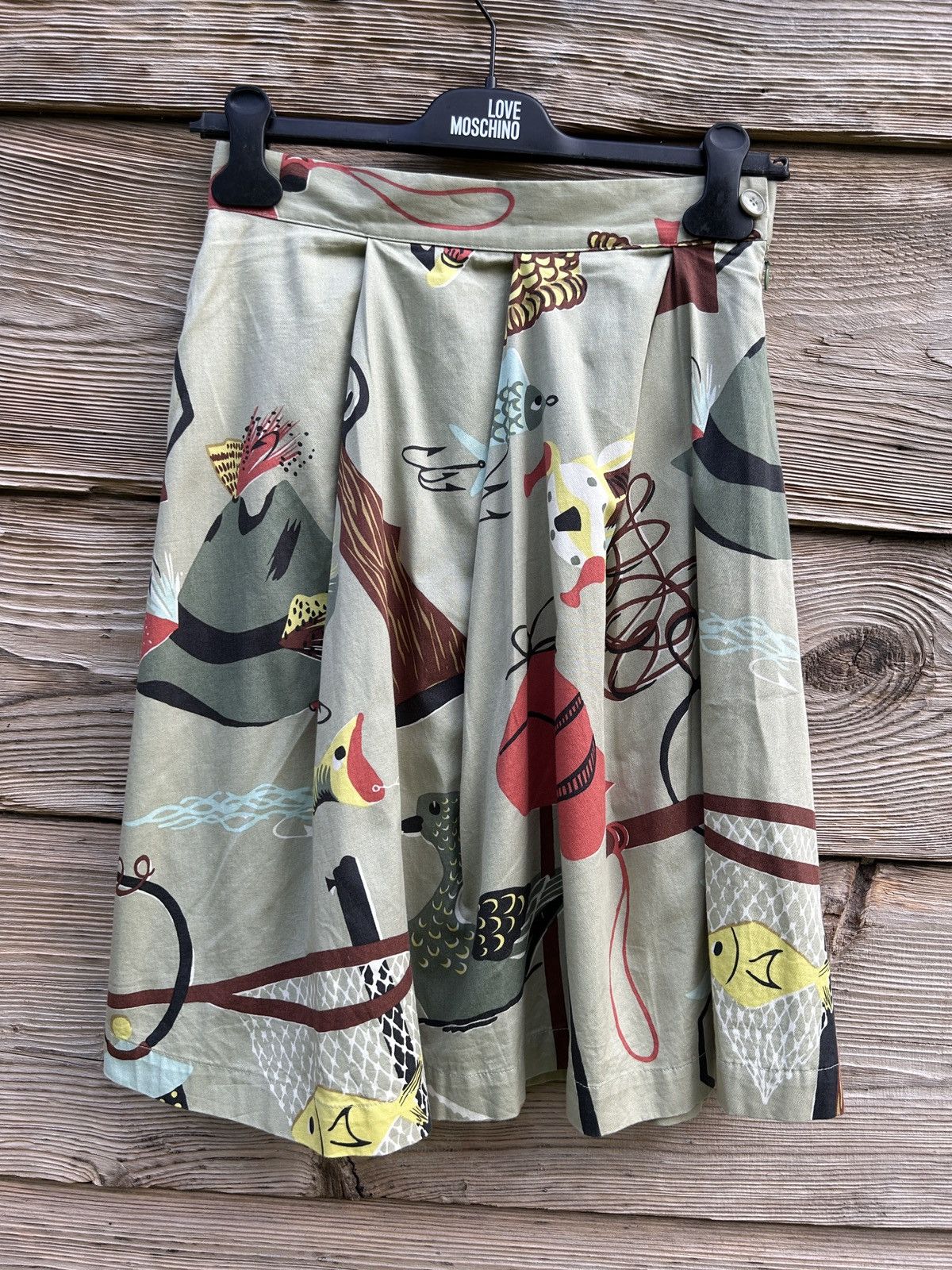Ne-Net Ne-Net By Issey Miyake Cute Art AOP Midi Skirt Size 1 Size 24" / US 00 / IT 34 - 1 Thumbnail