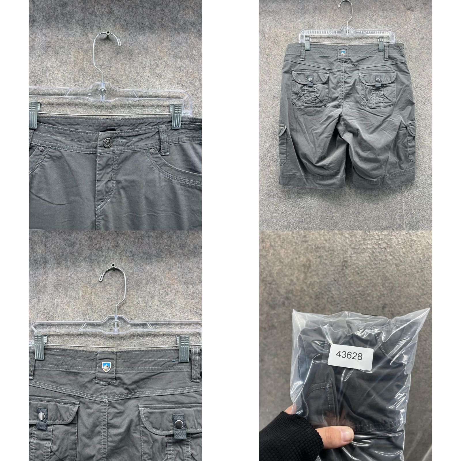 Vintage Kuhl Shorts Womens 12 Gray Cargo Twill Hiking Utility 9 Inseam Casual Summer Size 34" / US 12 / IT 48 - 8 Thumbnail