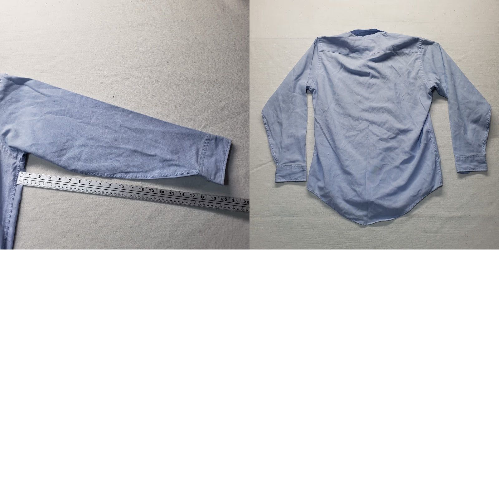 Vintage Manhattan Blue Button-Up Shirt Long Sleeve Adult XL Cotton Blend Casual Mens Size US XL / EU 56 / 4 - 8 Thumbnail