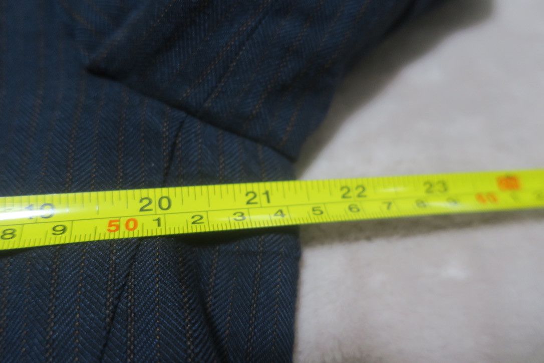 Dries Van Noten Dries Van Noten Blue/Black Blocked Linen Blend Blazer Size 52R - 7 Thumbnail