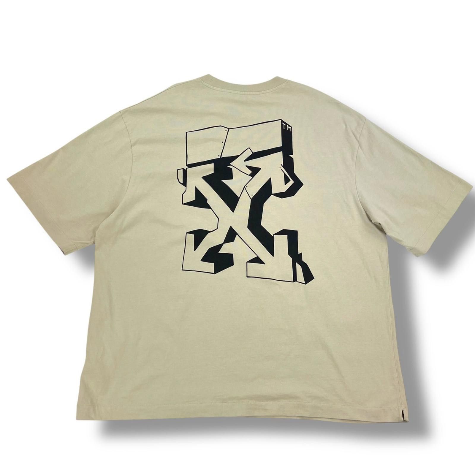 Off-White Off-White Graffiti Arrows Beige T Shirt Size US XXL / EU 58 / 5 - 2 Thumbnail
