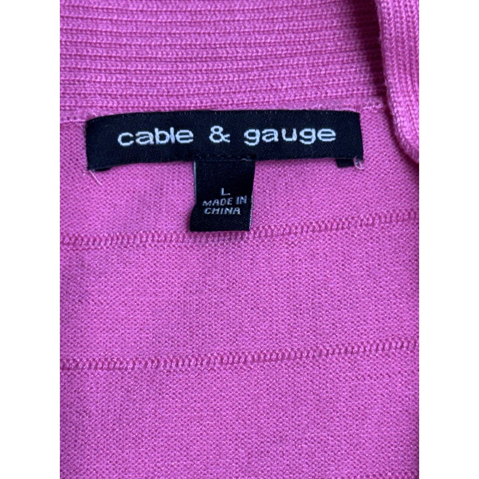 Other Cable & Gauge Cardigan Sweater Women’s L Pink Cropped Size L / US 10 / IT 46 - 6 Thumbnail