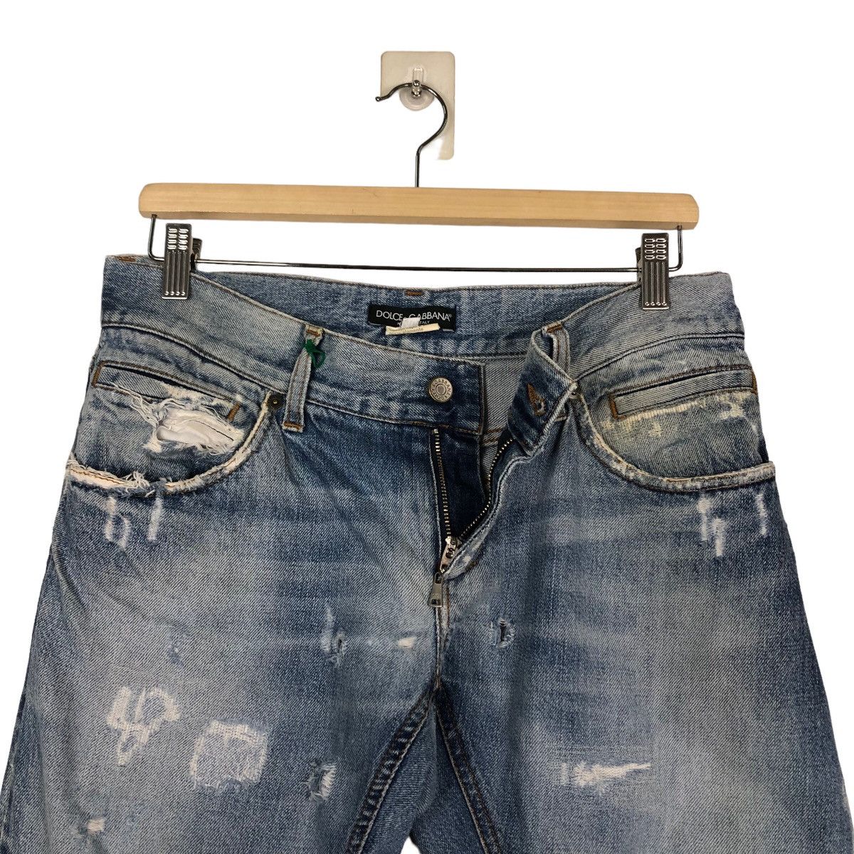 Dolce & Gabbana 🔥Loose Cut Distressed Punk Design Constructed Jeans D&G Size US 34 / EU 50 - 16 Thumbnail