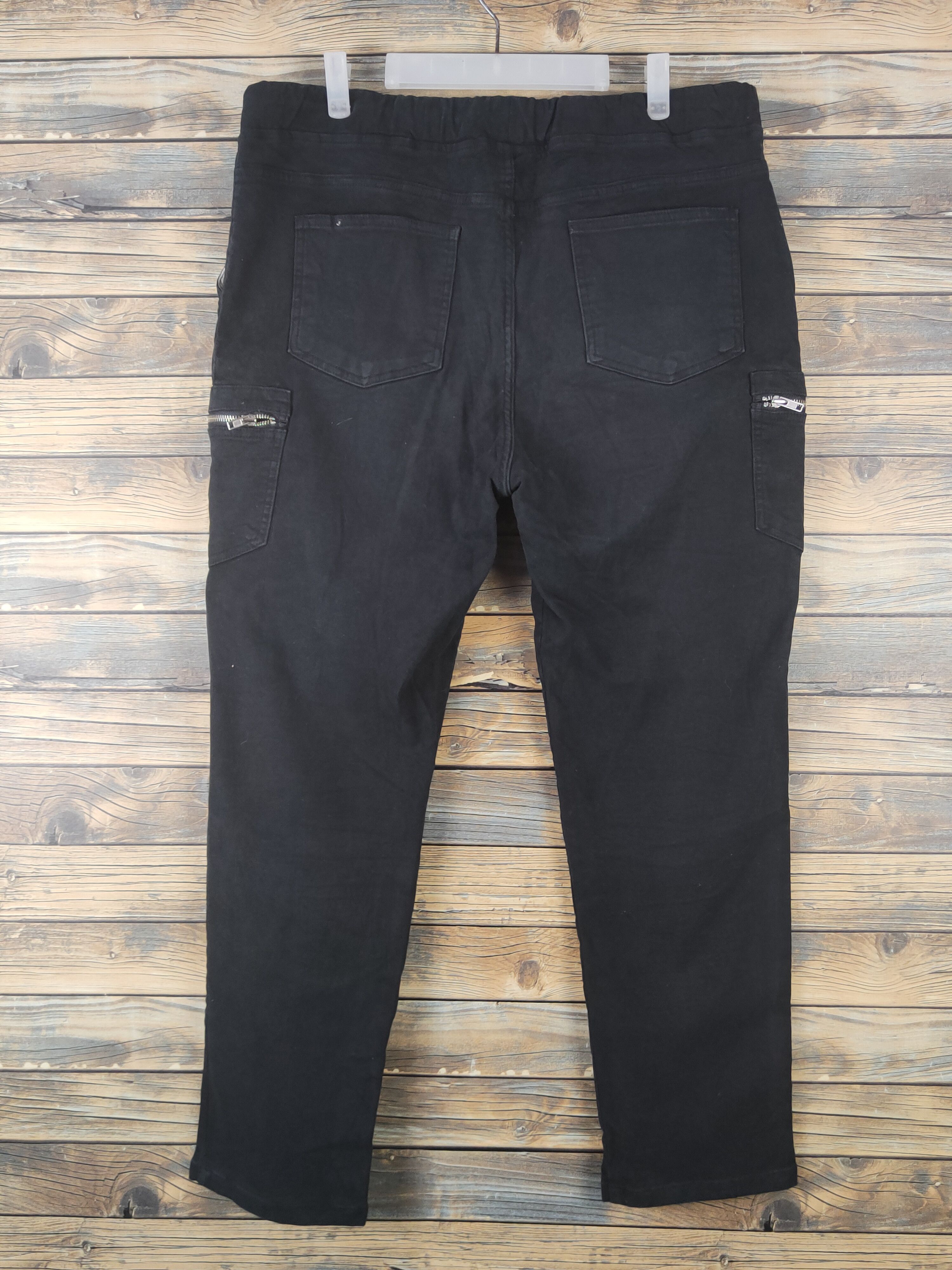 Japanese Brand DL T2M Black Multipocket Tactical Cargo Pants #1666 Size US 34 / EU 50 - 7 Thumbnail