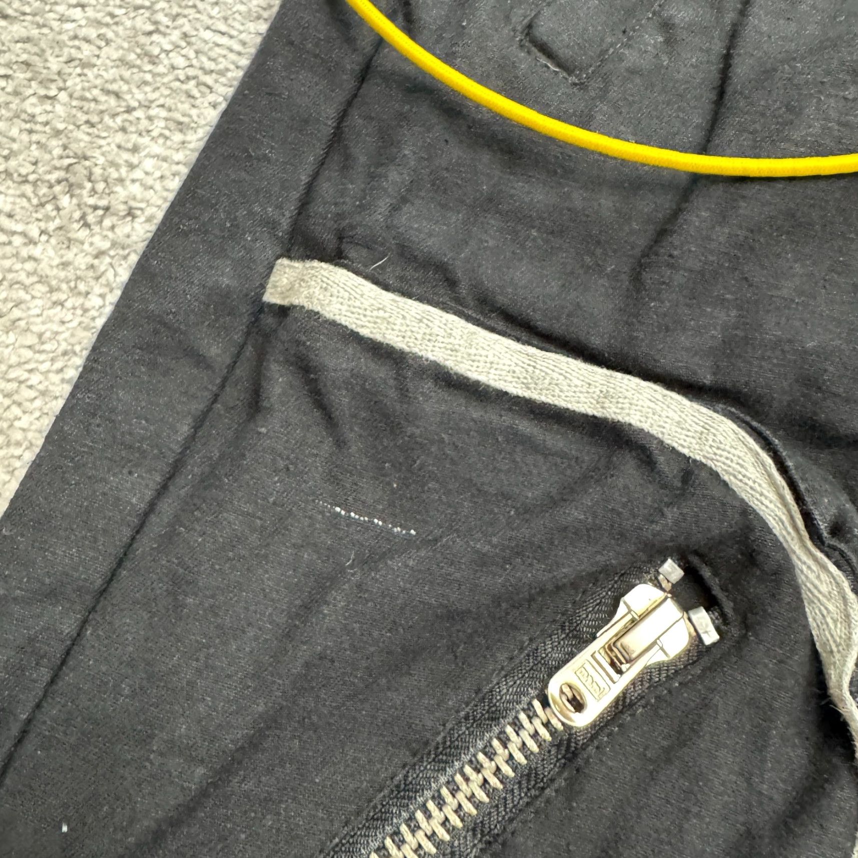 MNML MNML Cargo Tactical Utility Pants Men XL Black Contrast Piping Yellow Drawstring Size US 36 / EU 52 - 3 Thumbnail