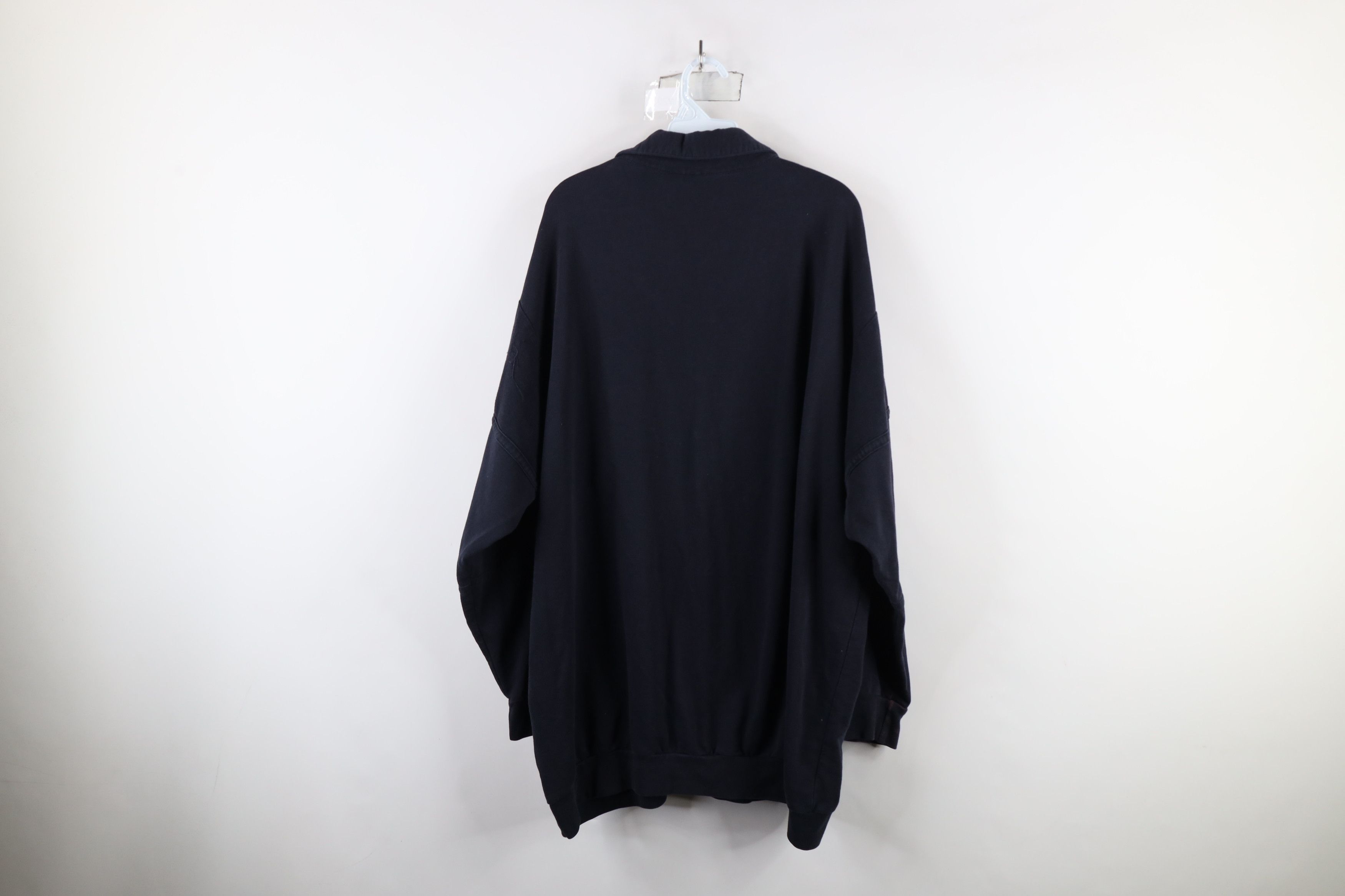Vintage Vintage 90s Streetwear Pullover Polo Shirt Navy Blue Size US XXL / EU 58 / 5 - 10 Thumbnail