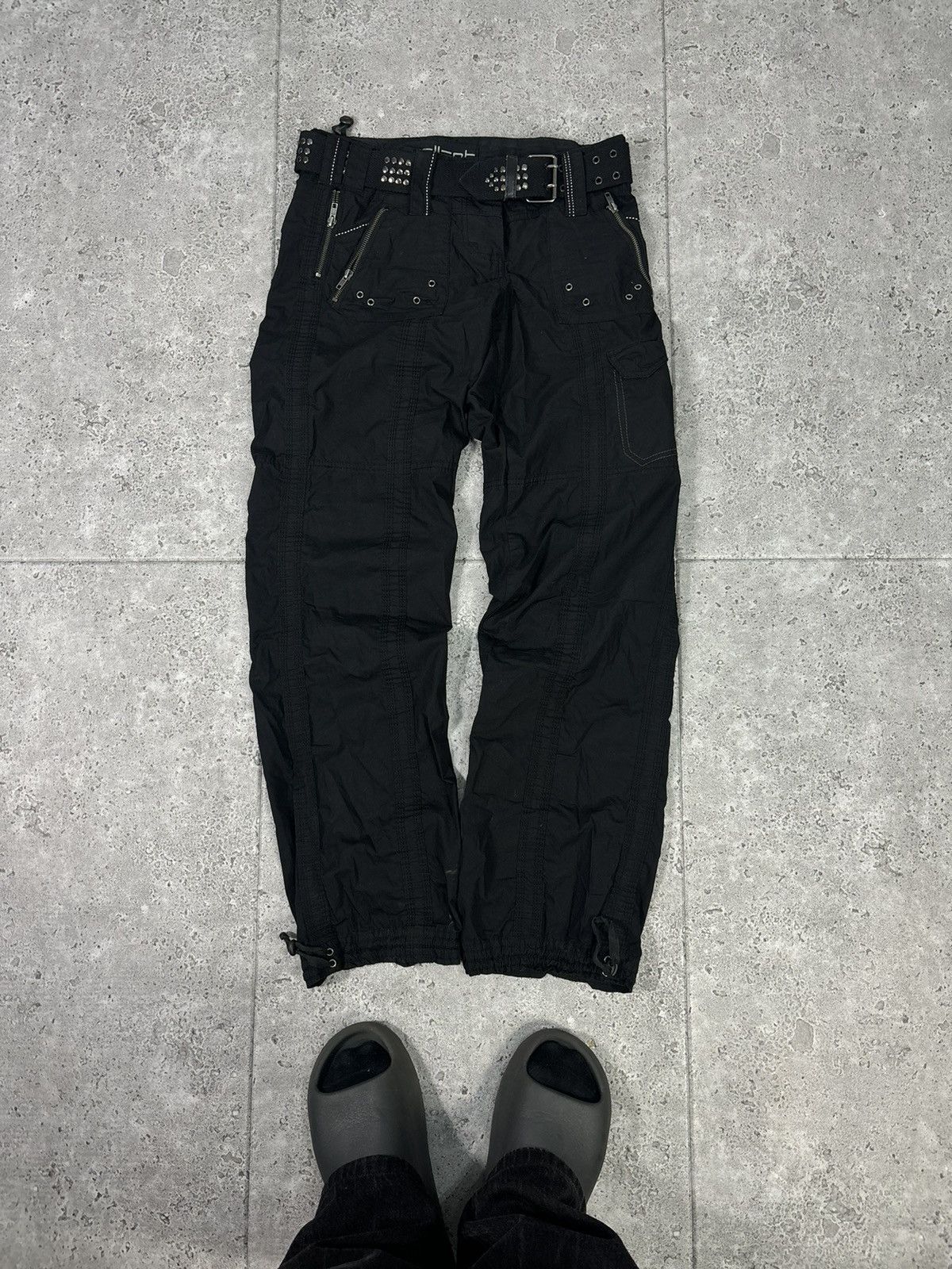 If Six Was Nine × Japanese Brand Japanese 00s Nylon Wideleg MultiPocket Pants Y2K Avant Garde Size US 32 / EU 48 - 1 Thumbnail