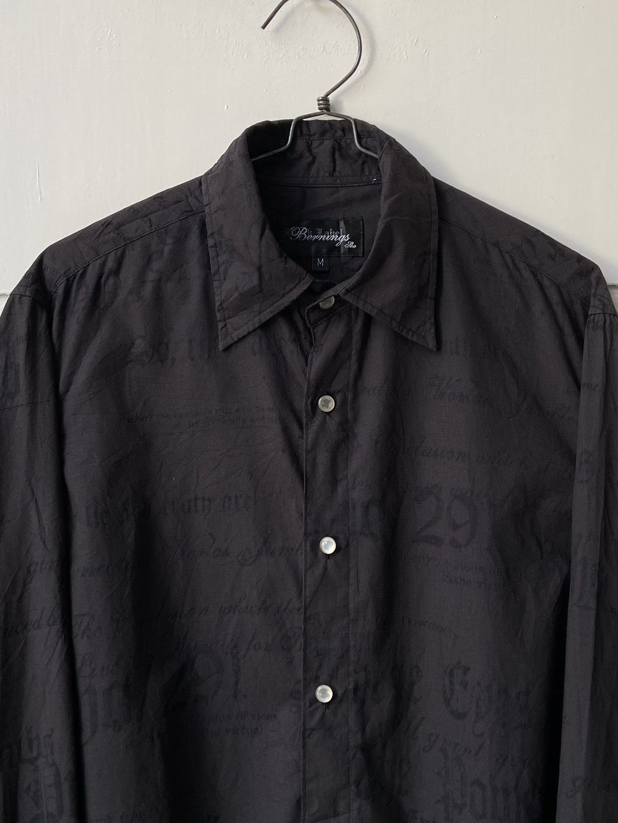 Designer × Japanese Brand BERNINGS SHO Black Shirt Size US S / EU 44-46 / 1 - 12 Thumbnail