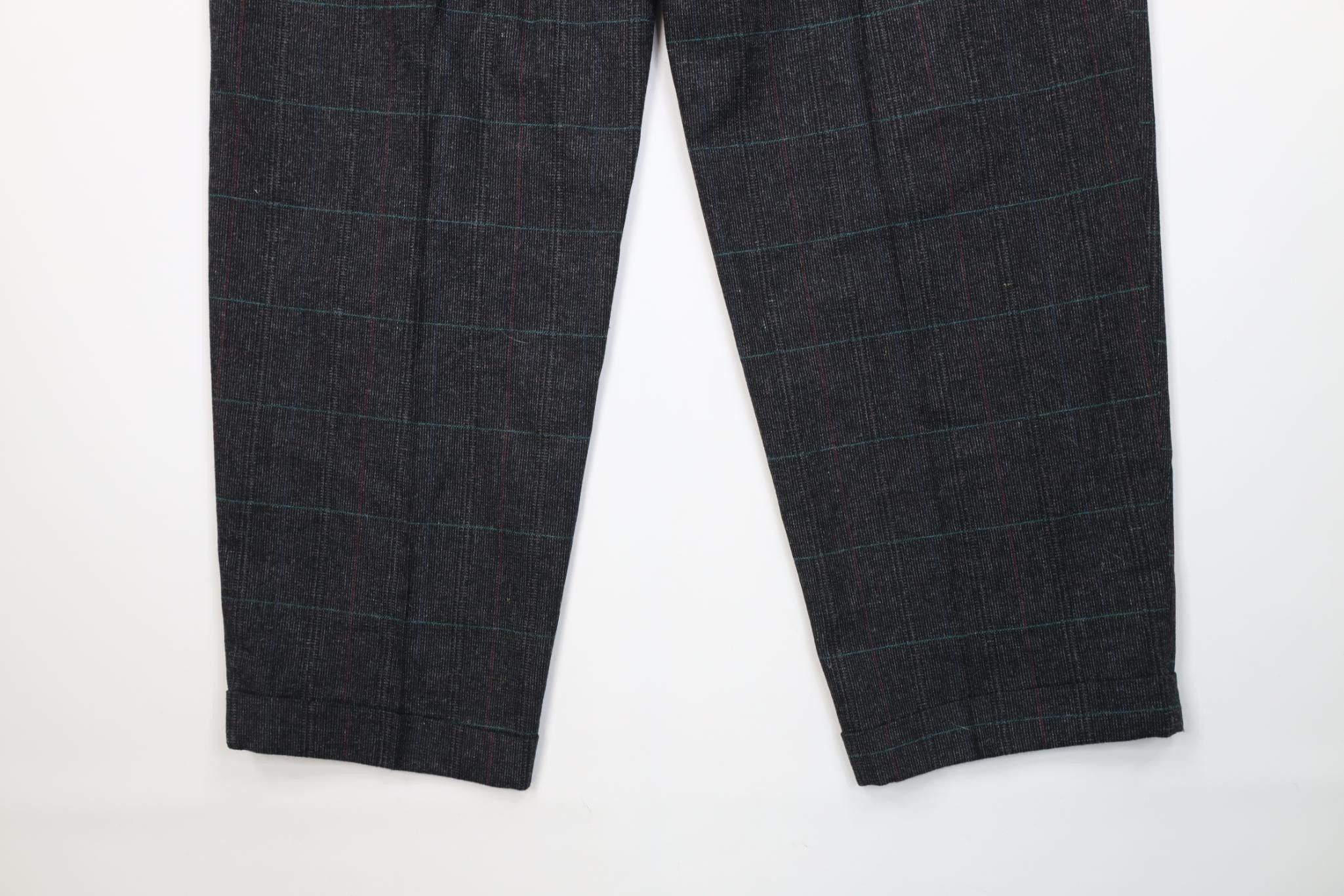 Vintage Vintage 90s Streetwear Tweed Knit Chino Pants Trousers Plaid Size US 32 / EU 48 - 14 Thumbnail