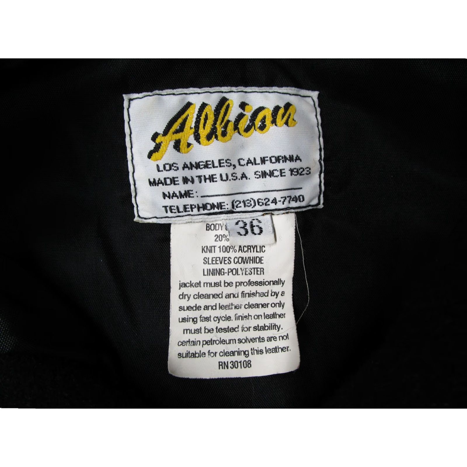 Vintage Albion Womens Jacket Varsity Wool Hooded Black 36 Patches Embroidered Beverly Hills Cheerleading Captain Debby Style Casual Size XS / US 0-2 / IT 36-38 - 3 Thumbnail